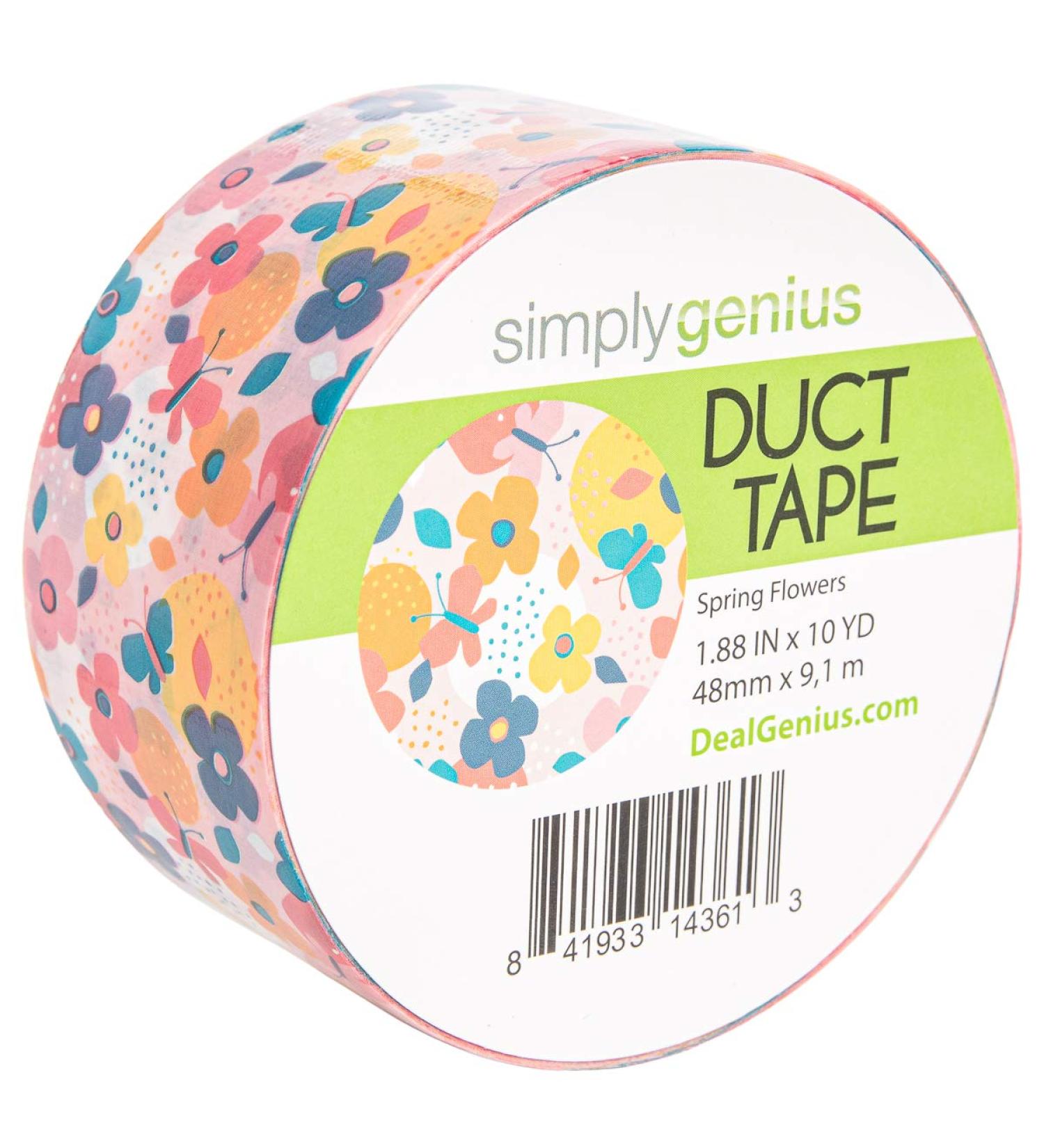 Spring Flowers Patterned Duct Tape Roll - Craft Supplies for Kids & Adults - Colored Duct Tape - Buy Online on GoSupps.com