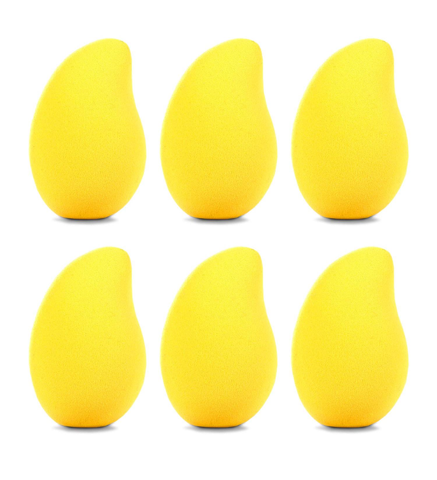 KZZM 6-Pack Mango Shaped Makeup Sponges Blender - Ideal for Liquid, Powder, and Cream Makeup - Buy Online on GoSupps.com