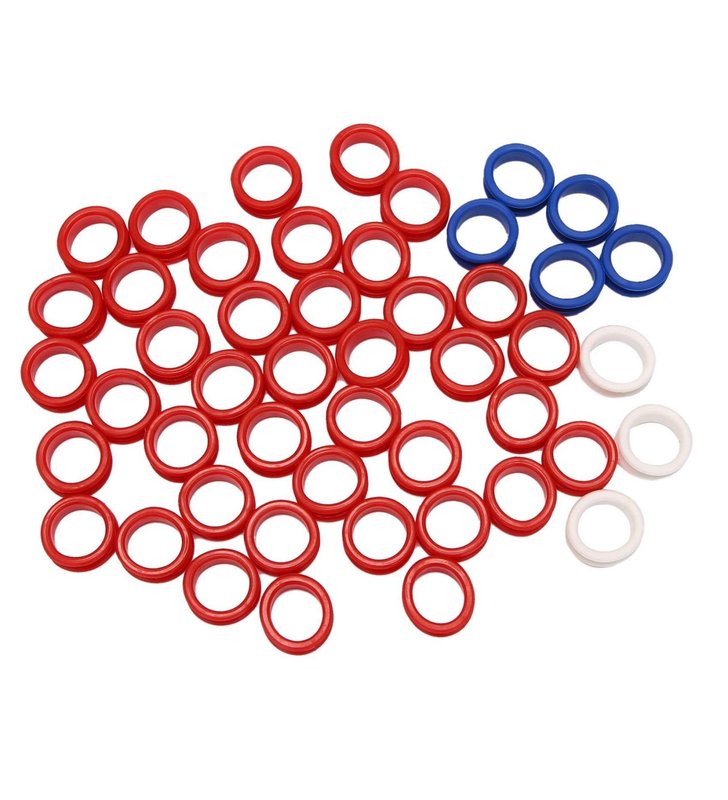 Tsadeer 50 Pieces Silicone Rings for Any Insert a Scissors Styling Tools Hair Cutting Accessories Mix Colours - Buy Online on GoSupps.com