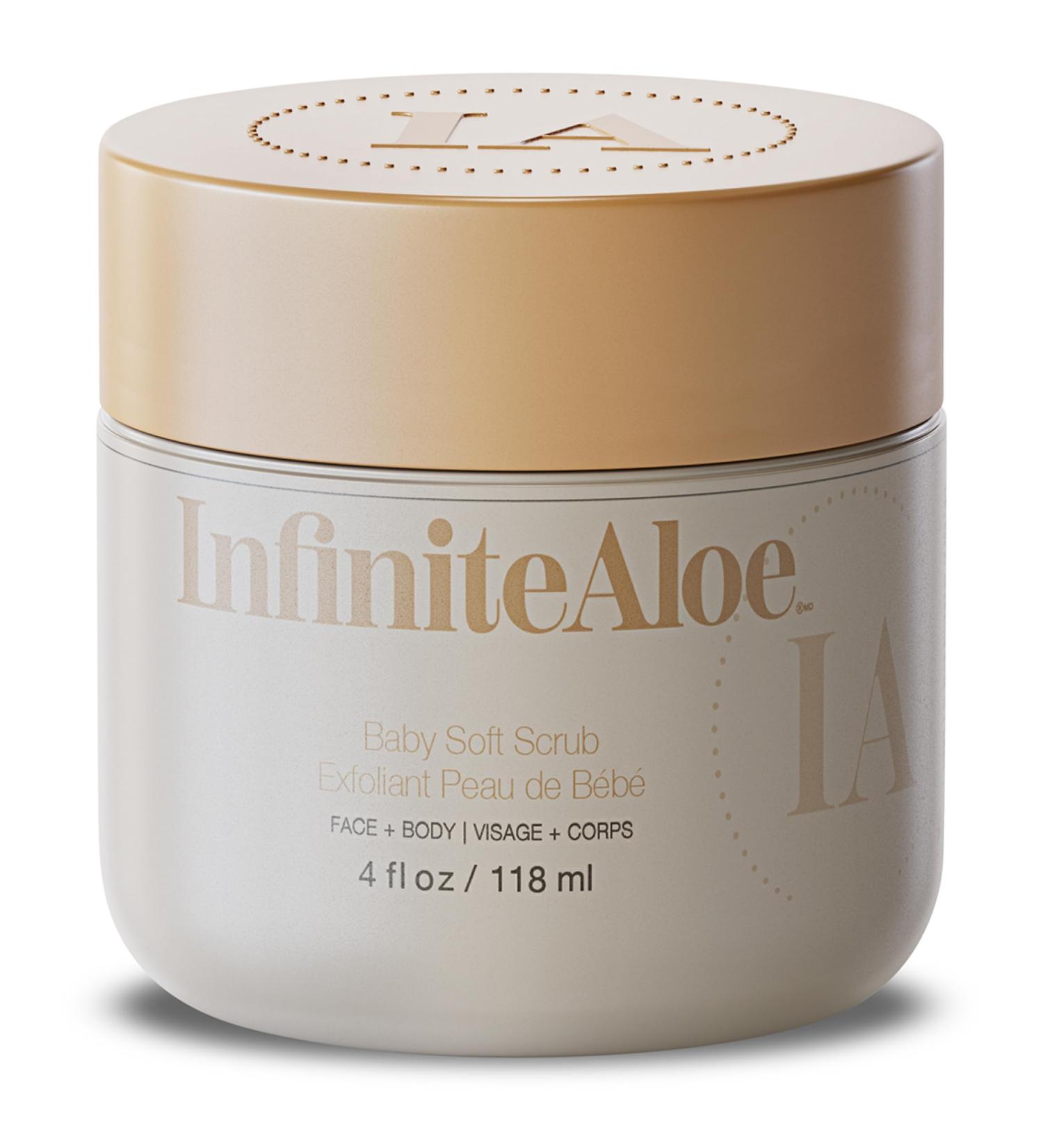 InfiniteAloe Baby Soft Face Scrub & Exfoliating Body Scrub. All In One - Organic Aloe Vera Hydrating & Cleansing Exfoliator Scrubs for Body and Face - Hydration and Exfoliant of Dry Skin - 1 Jar (4 Oz.) - Buy Online on GoSupps.com
