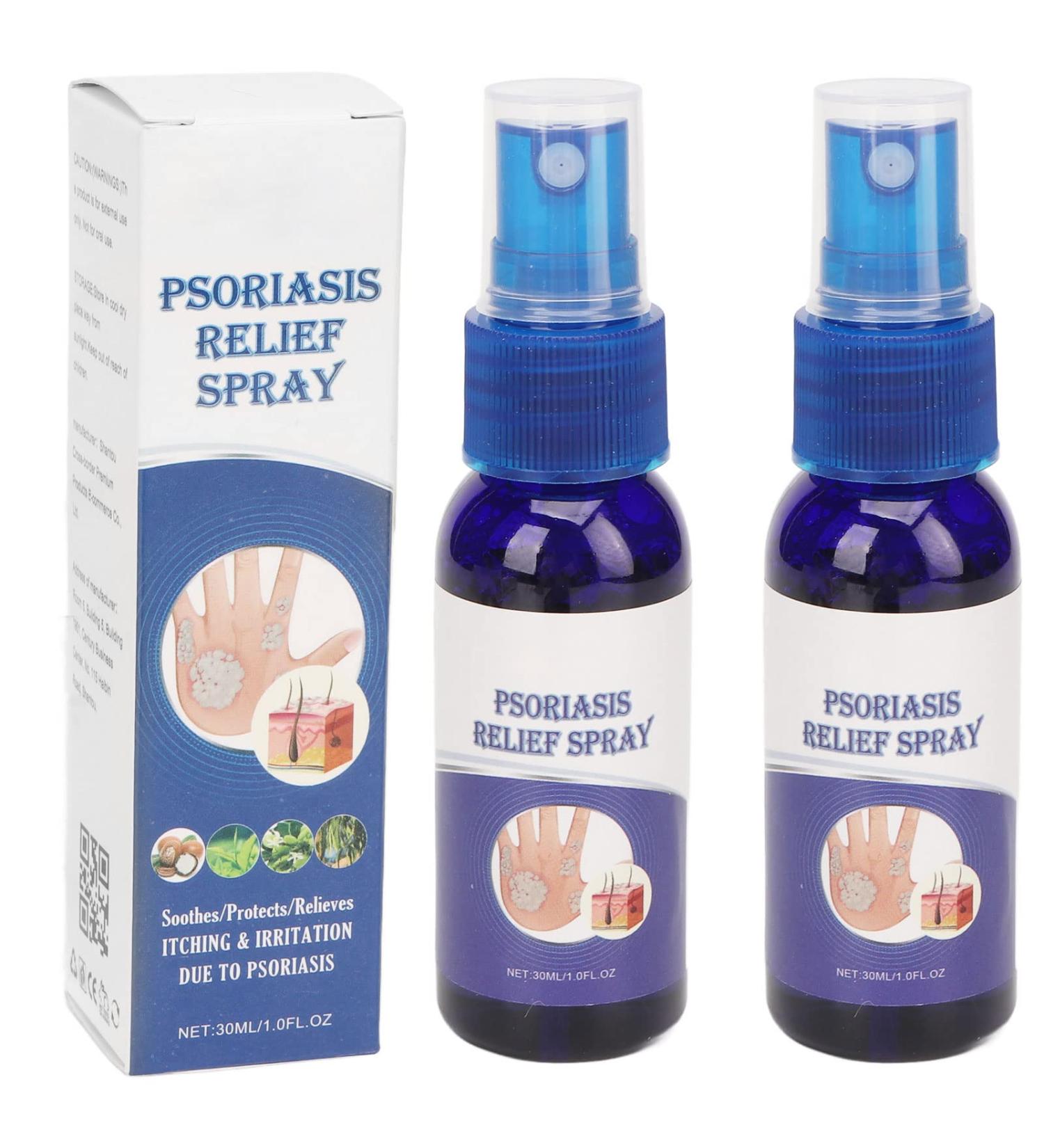 2pcs 30ml Psoriasis Relief Solution Spray for Skin - Itch Relief & Exfoliation Treatment - Buy Online on GoSupps.com