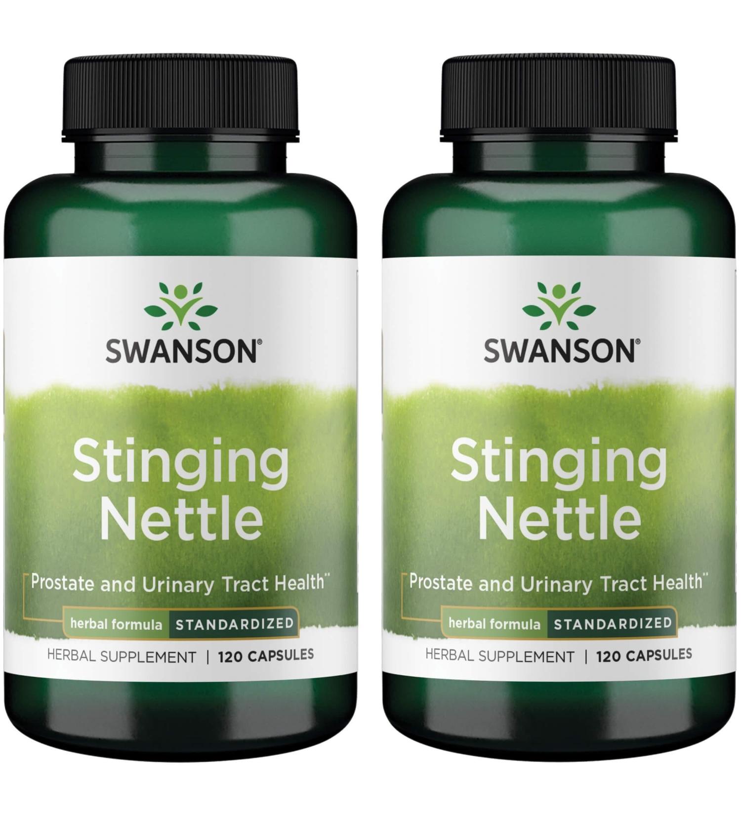 Swanson Stinging Nettles - Herbal Supplement Prostate Health & Urinary Tract Support - Natural Formula Supporting Respiratory Health & Fluid Balance - (120 Capsules) (2 Pack)