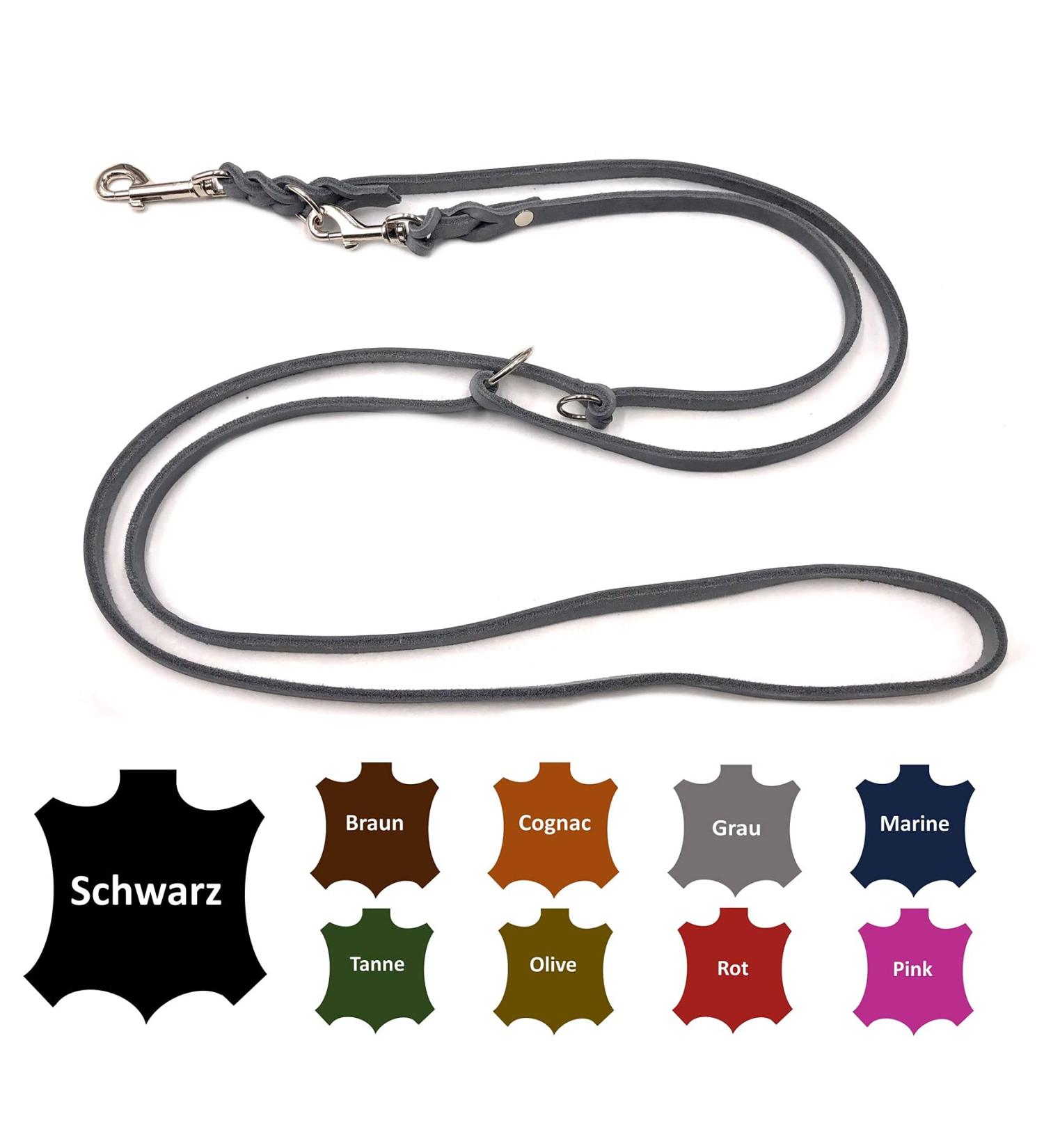Adjustable Dog Liner for Small & Large Dogs - 2.40m x 12mm Gray - Durable Double Linen | International Shipping Available - Buy Online on GoSupps.com