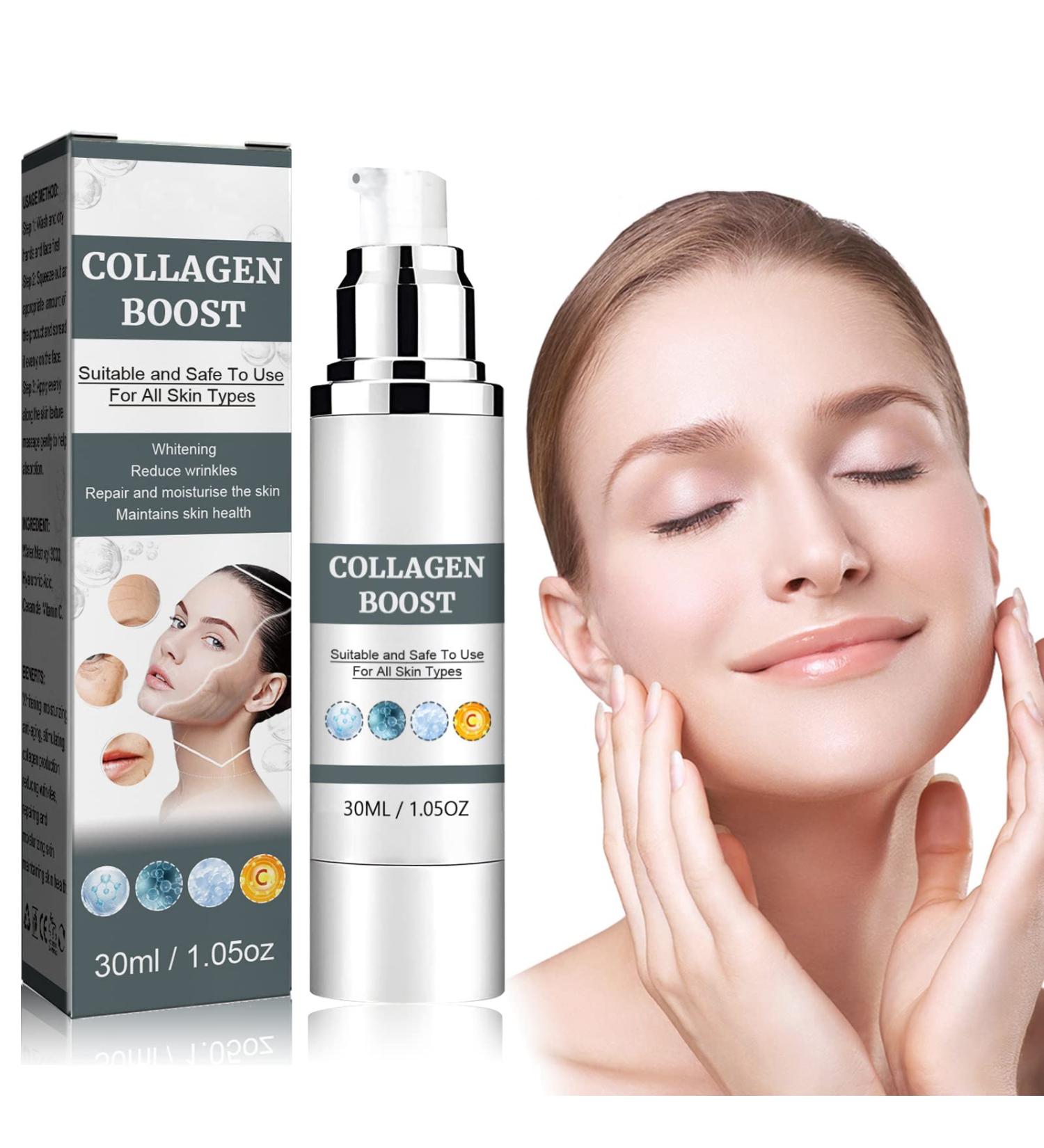 collagen serum for face collagen boost anti-aging serum Hyaluronic acid Face serum Anti Aging Face Cream Skincare For Face Serum To Boost Collagen Skin Care small gifts for women 30ML - Buy Online on GoSupps.com