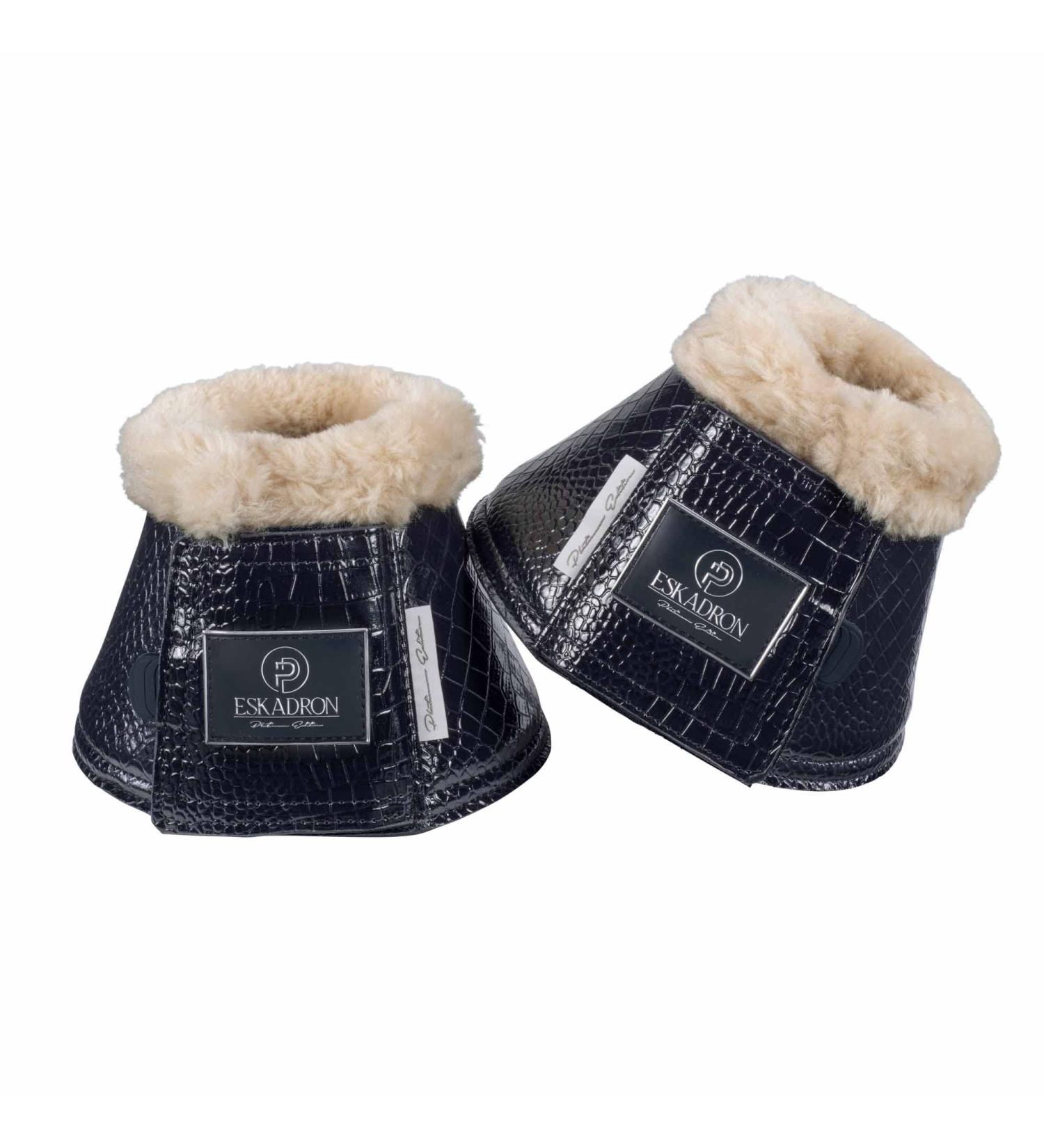 Eskadron Platinum Bell Boots Jump Boots Croco FAUXFUR 1 Pair Navy X-Large