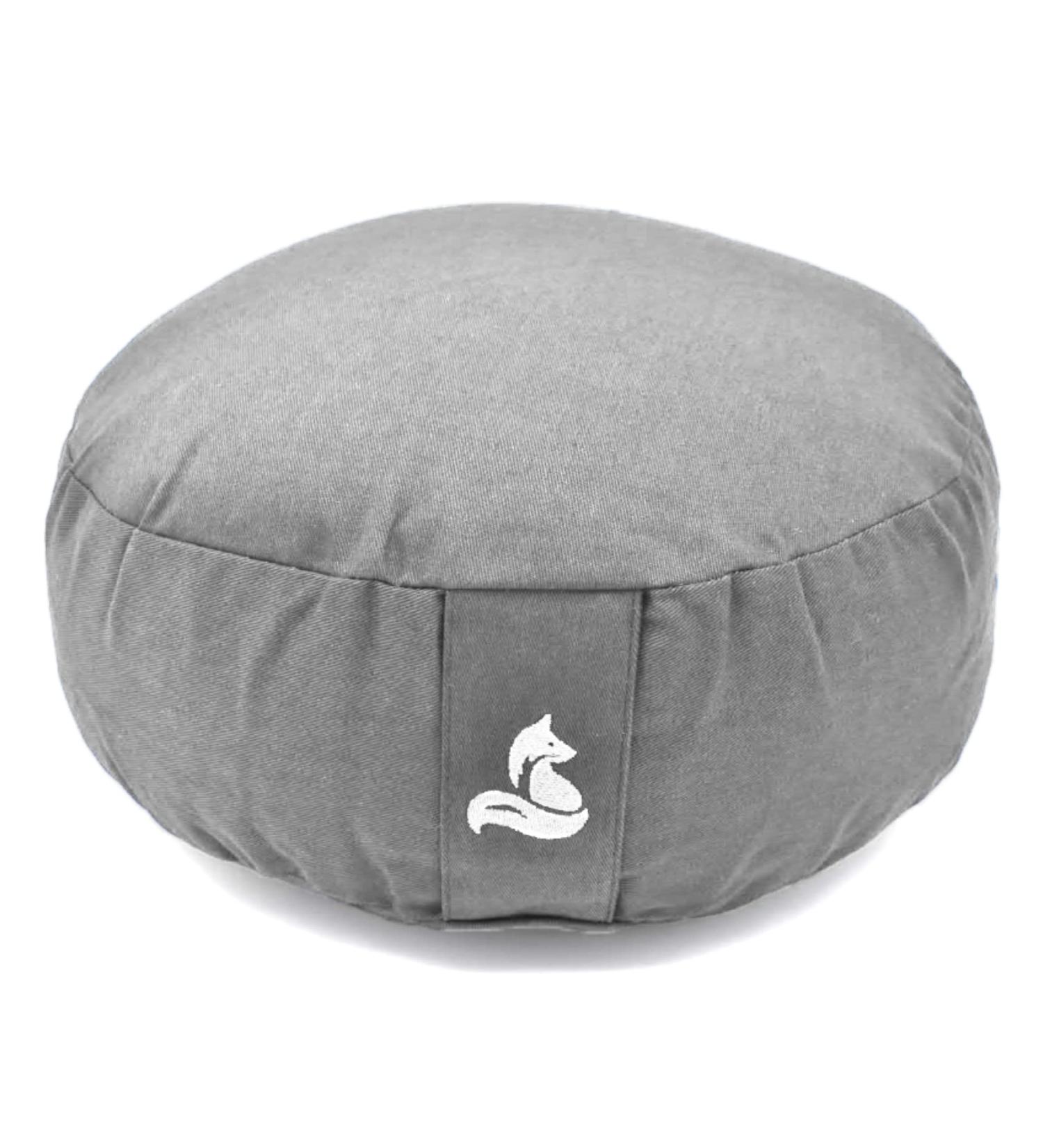 metaFox Meditation Cushion - Comfortable Yoga Pillow for Long Meditation & Yoga Practice - Floor Pillow with Buckwheat Hulls (Wolf Gray) - Buy Online on GoSupps.com