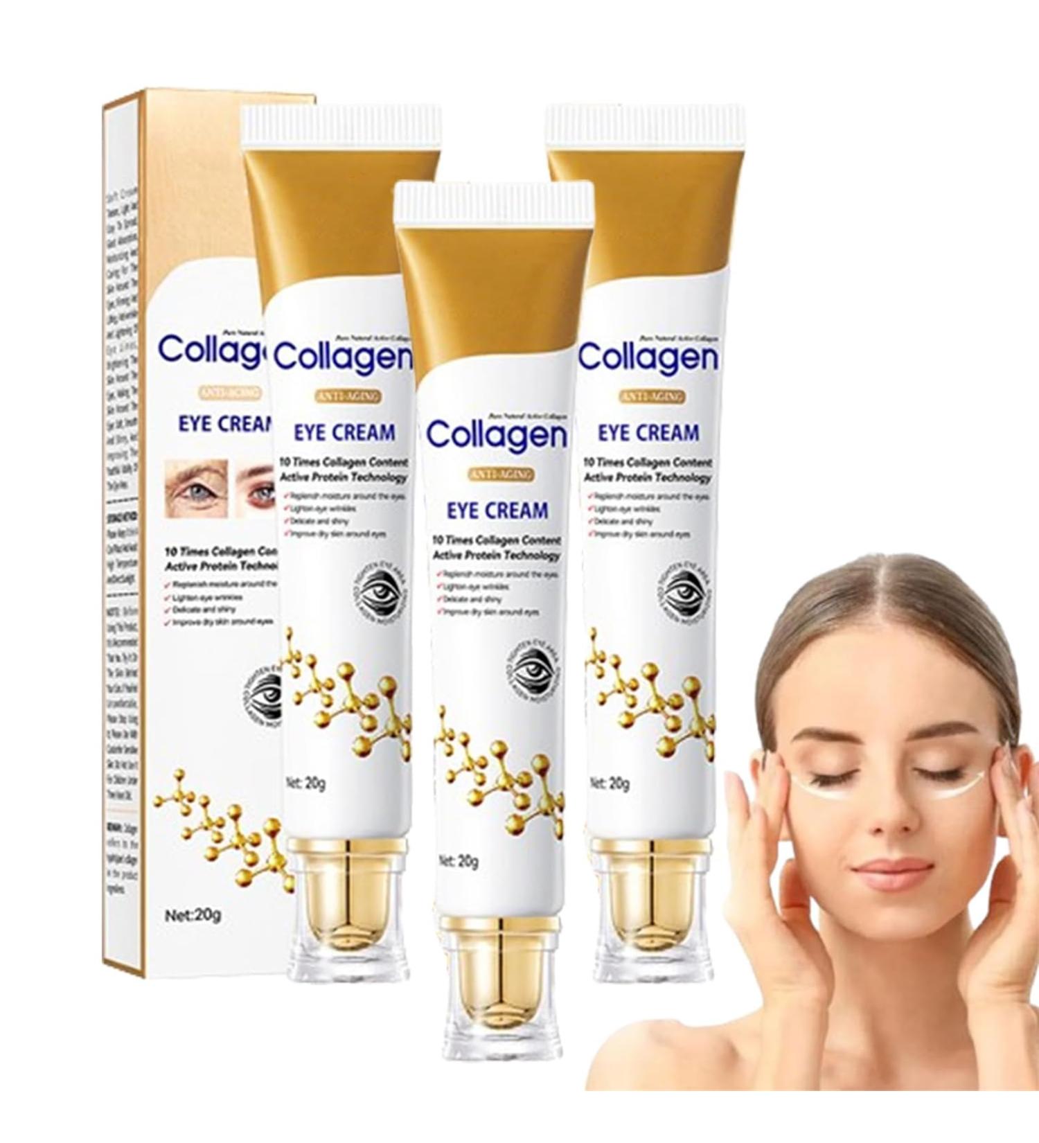 GeRRiT Anti-Wrinkle Collagen Eye Cream Firming Moisturizing Eye Cream Anti-Aging Eye Cream Smooth Wrinkles Eye Cream Under Eye Cream for Dark Circles and Bags - Buy Online on GoSupps.com