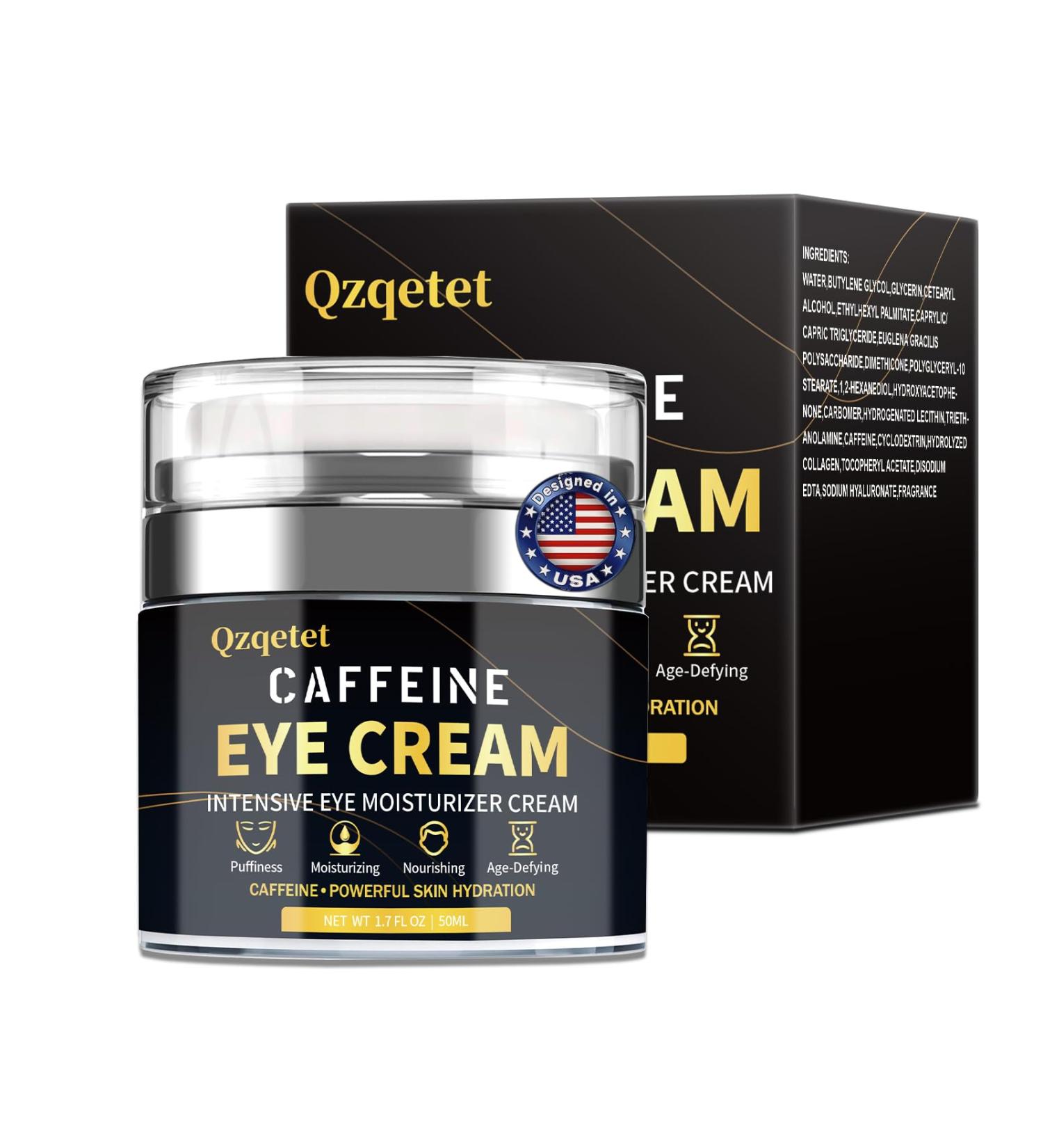 Caffeine Eye Cream Under Cream for Puffiness and Bags Under Eyes Firming Reduce Dark Circles Wrinkles Fine Lines - Anti Aging 1.7 Fl Oz (Pack of 1) - Buy Online on GoSupps.com