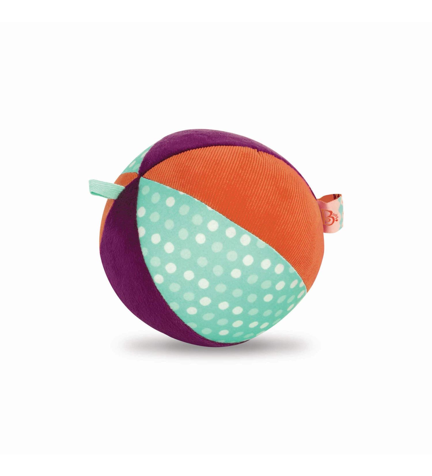 Shop B. Toys Soft Fabric Baby Ball with Bell - Engaging Motor Activity Toy for Newborns and Infants - Buy Online on GoSupps.com