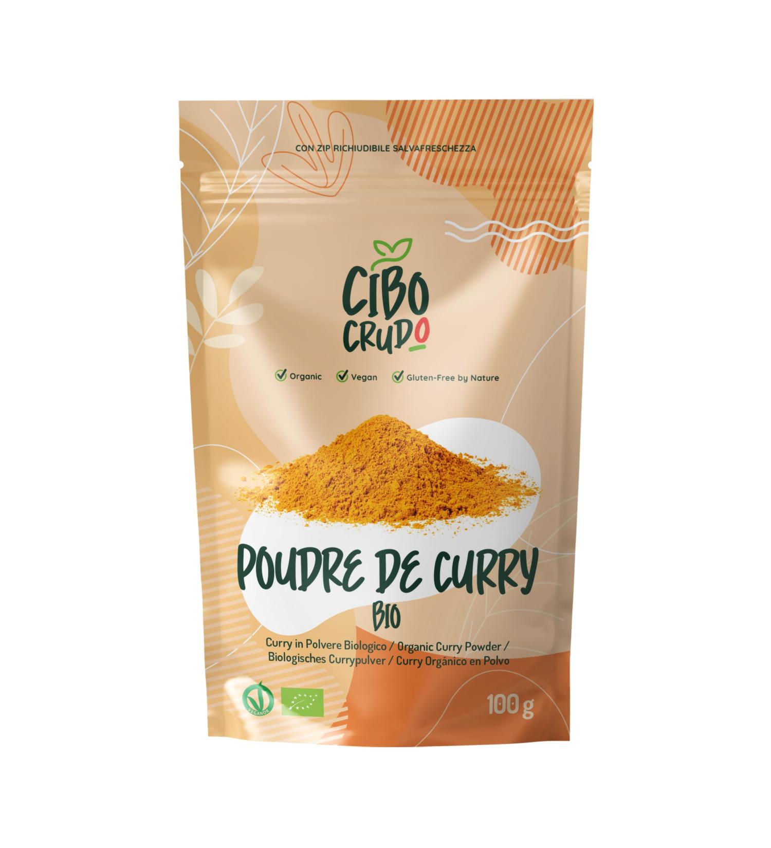 Organic Curry Powder - 100g. Curry Powder Without Salt. Typical Blend of Lightly Spicy Dried Spices. For Indian Cuisine Dishes and Recipes. Organic Ingredients and No Additions. - Buy Online on GoSupps.com