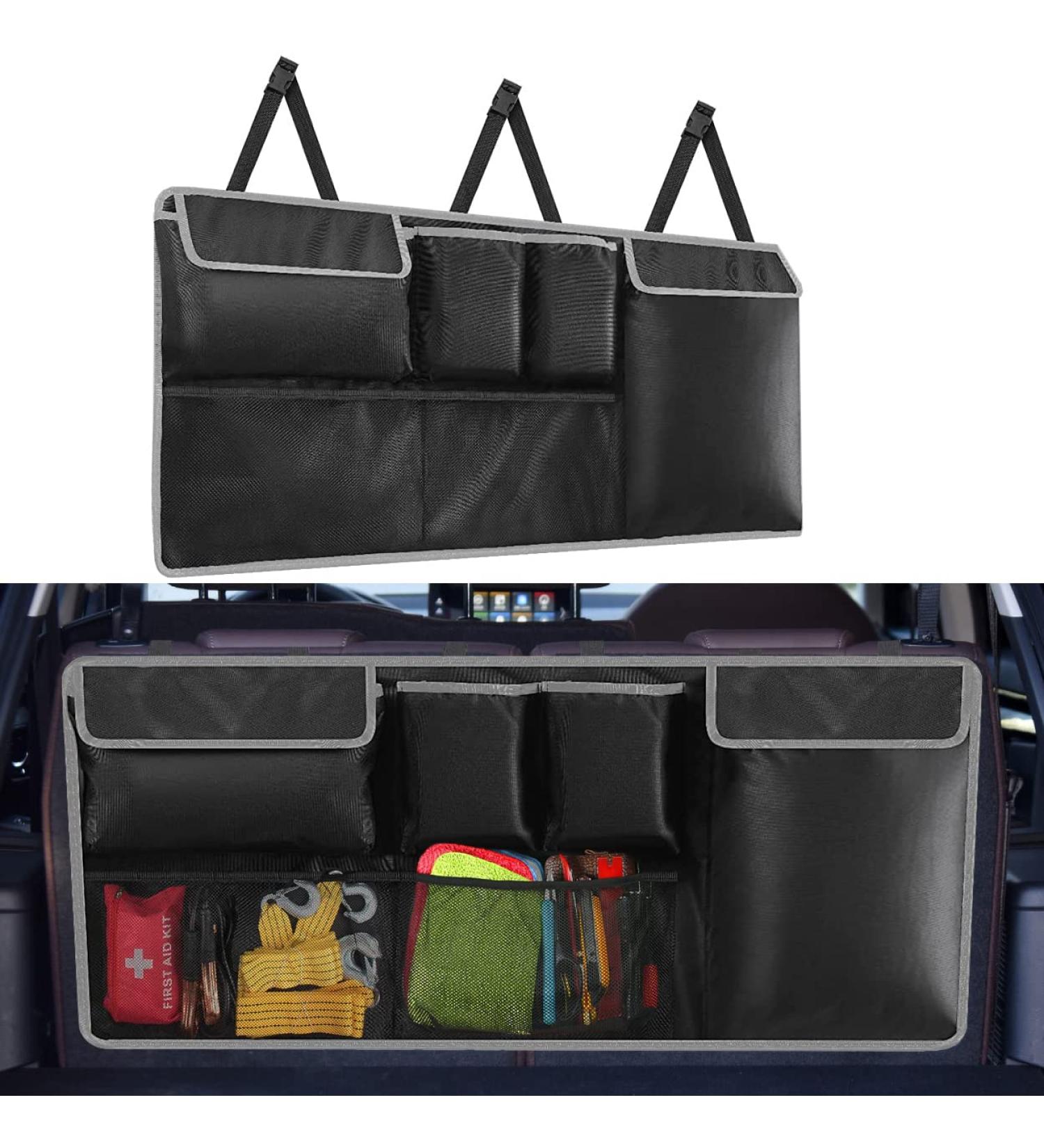 Nalitare Car Boot Organiser Seat Back Protectors - Multi-Pocket Children's Travel Storage in Gray - Buy Online on GoSupps.com