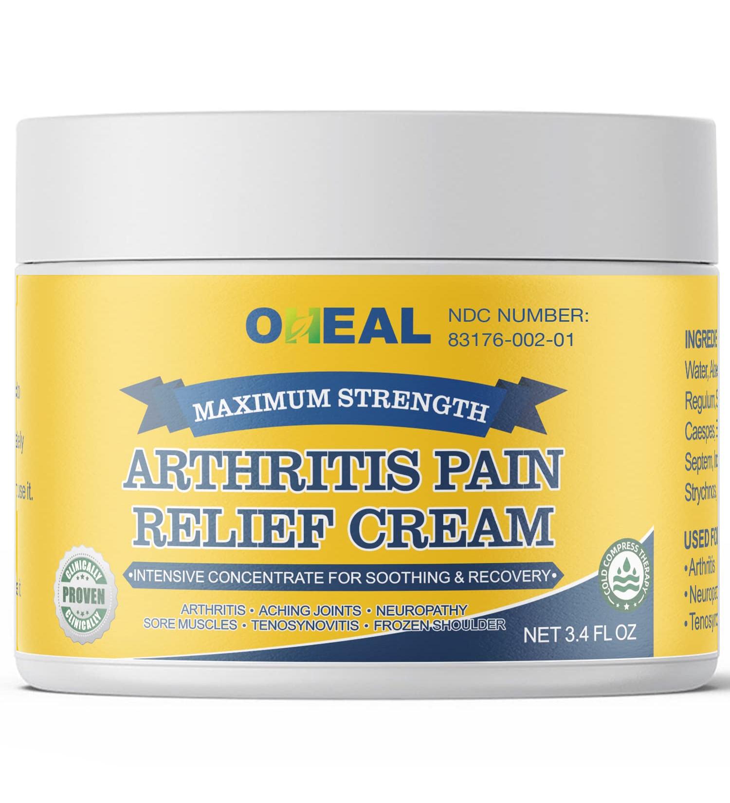 OHEAL Arthritis & Neuropathy Pain Relief Cream - Extra Strength for Joint & Muscle Aches - Buy Online on GoSupps.com