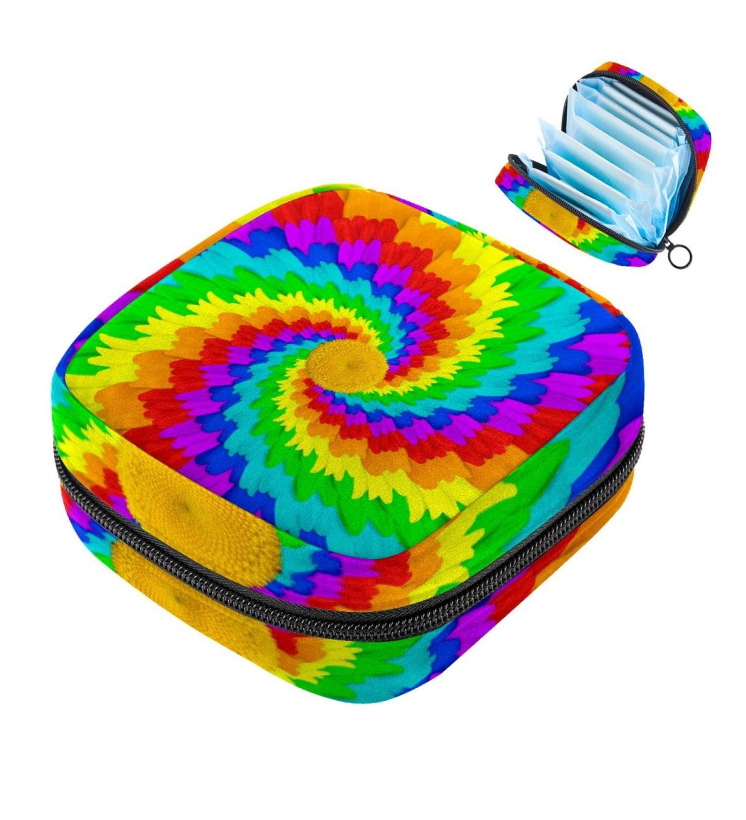 Buy Muoooum Whirlpool Stripe Swirring Women's Portable Period Pocket | Menstruation Cup & Silent Pad Holder - Ideal for Teens - Color 4 4.7x6.6x6.6 in/12x17x17 cm - International Shipping Available - Buy Online on GoSupps.com