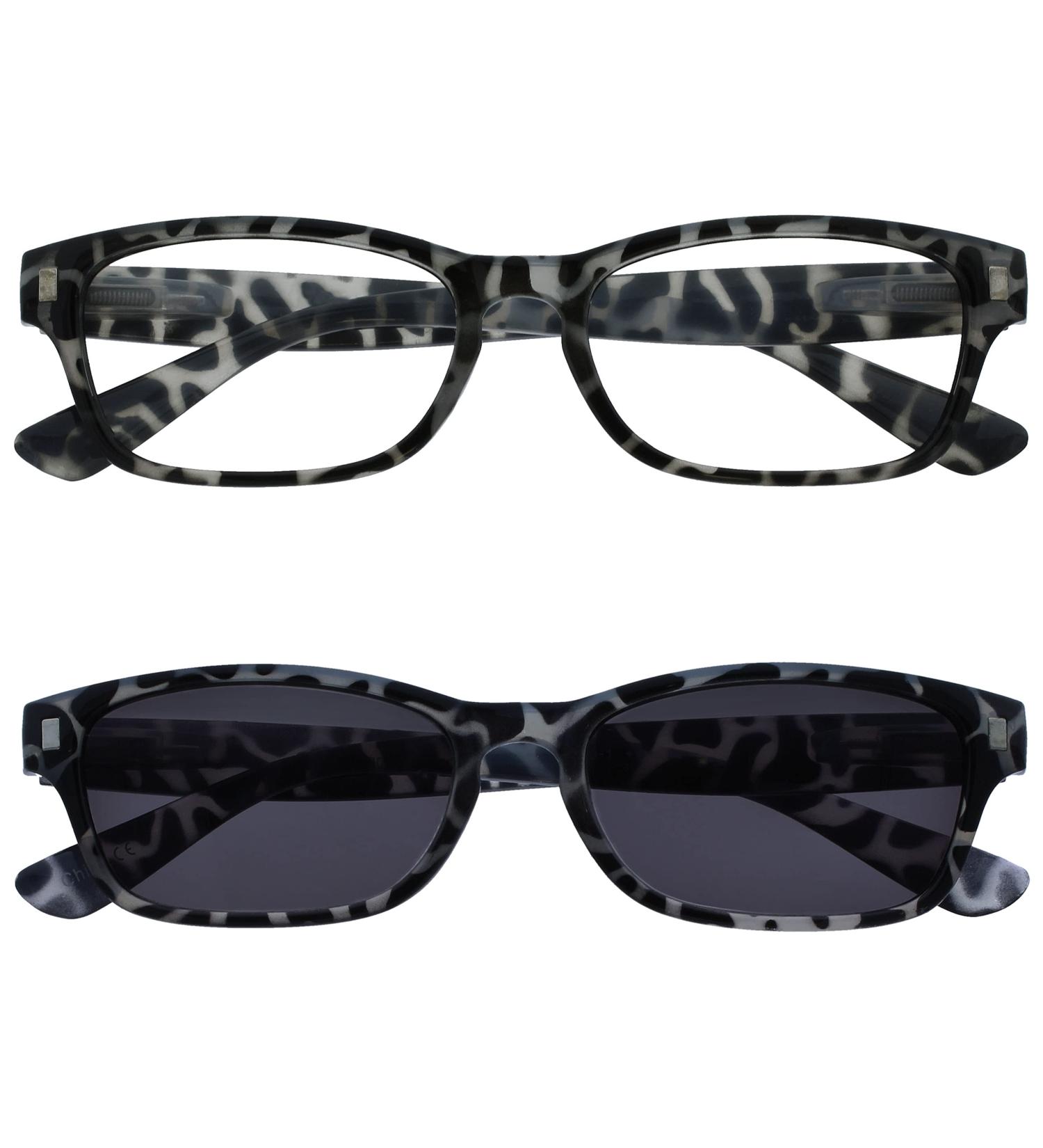 Opulize Unisex Nix Reading Glasses +3.00 Diopters - Black Milky Reader & Sun (Pack of 1) - Stylish & Comfortable International Shipping! - Buy Online on GoSupps.com