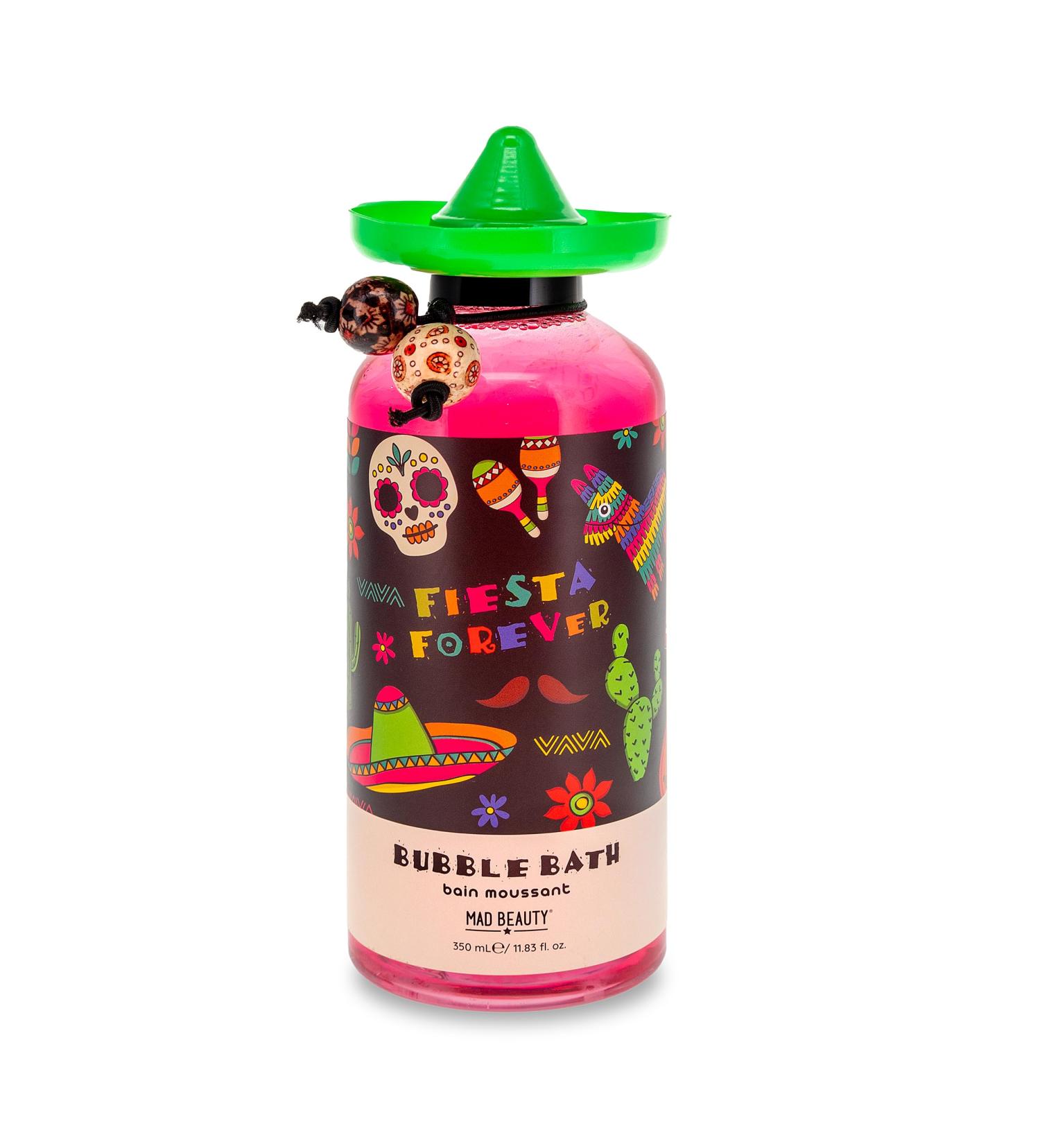 MAD Beauty Fiesta Forever Bubble Bath | Mini Sombrero Cap | Pineapple & Lime Fragrance | Relaxing Bubble Soak