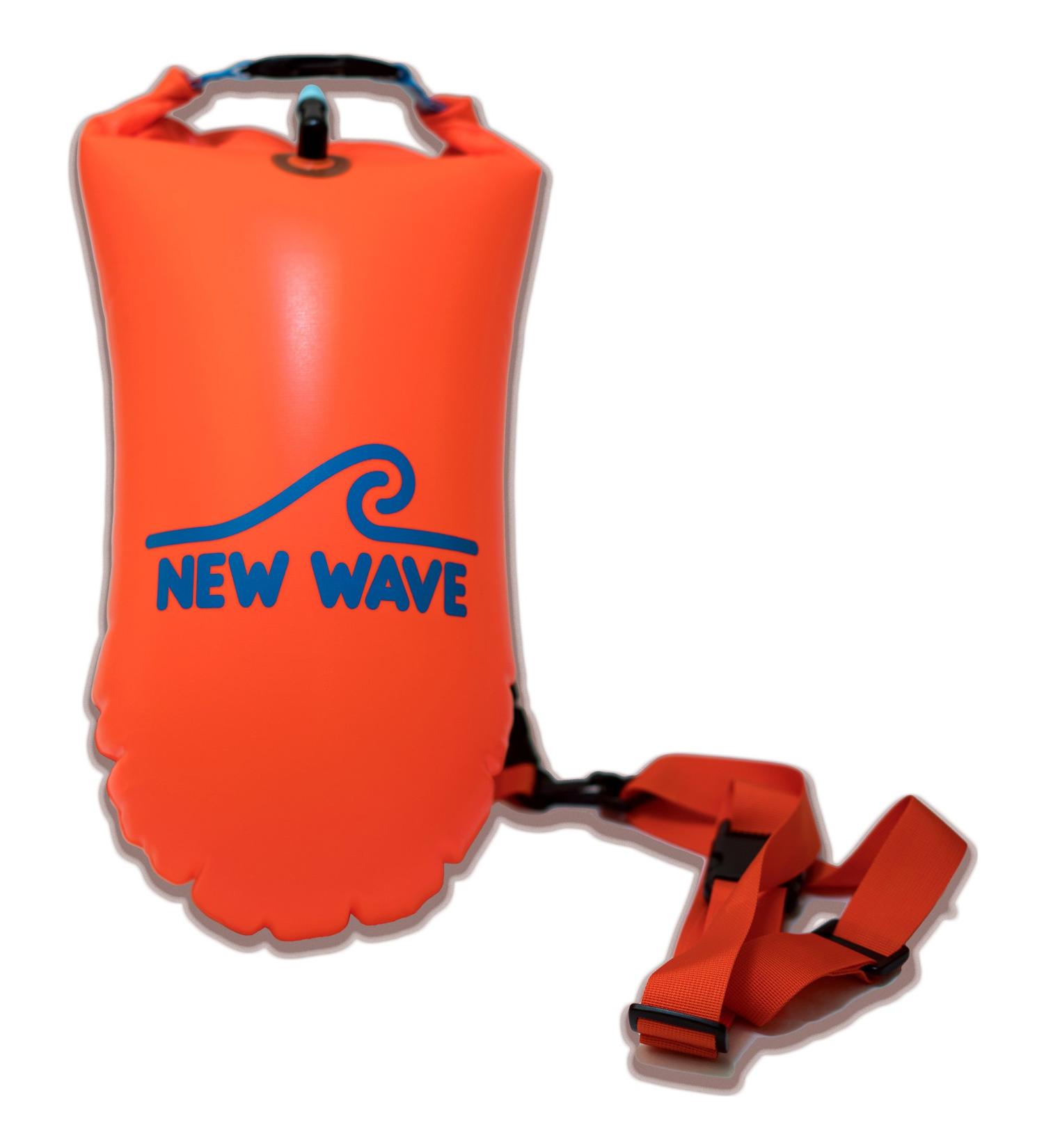 New Wave Swim Buoy - Light and Visible Float for Open Water Swimmers and Triathletes - Buy Online on GoSupps.com