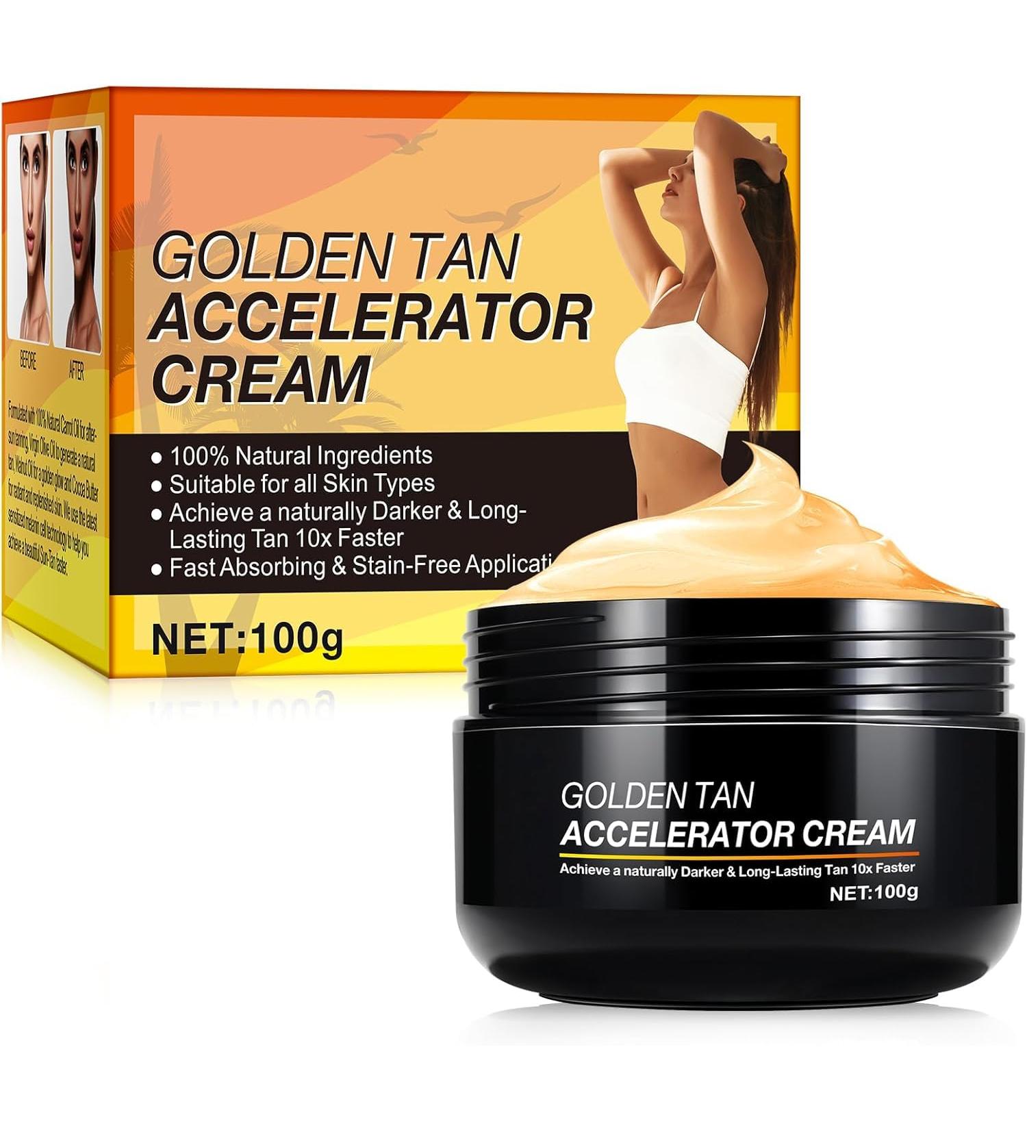 Sunbed Tanning Accelerator Cream Gel Intensive Tanning Gel Outdoor Beach Bronzer Tanning Accelerator Moisturizing Gel Cream Achieve Natural Tan Skin - Buy Online on GoSupps.com