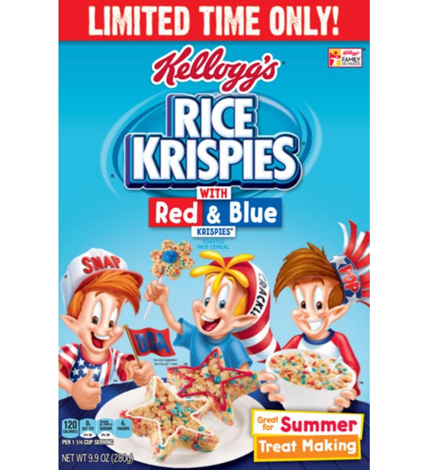 Kellogg's Rice Krispies Red & Blue Cereal (2 Pack)