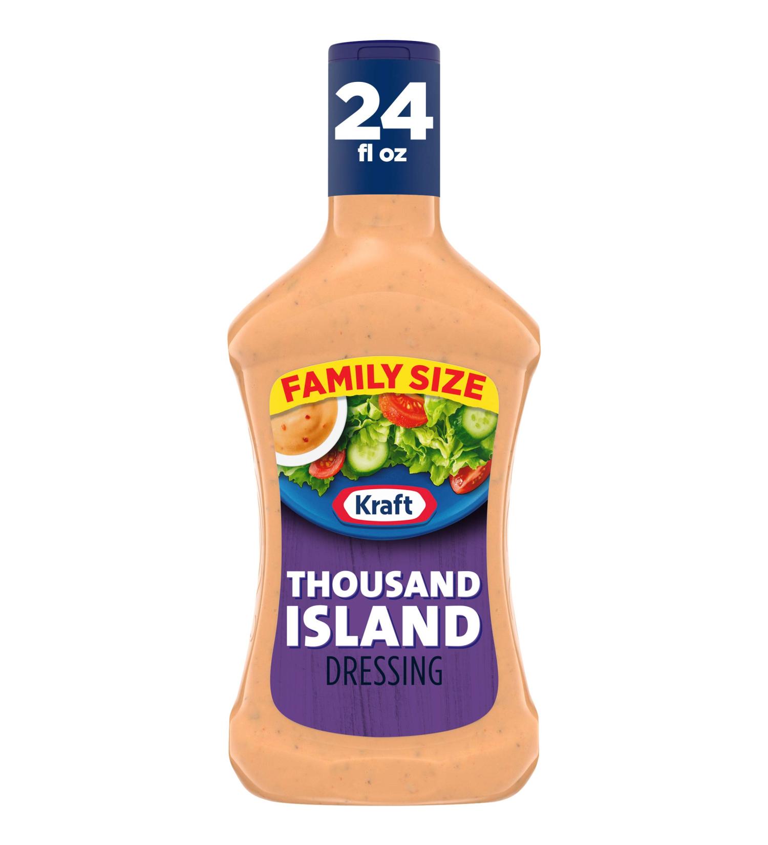 Kraft Thousand Island Salad Dressing 24 fl oz - Family Size Bottle - Buy Online on GoSupps.com