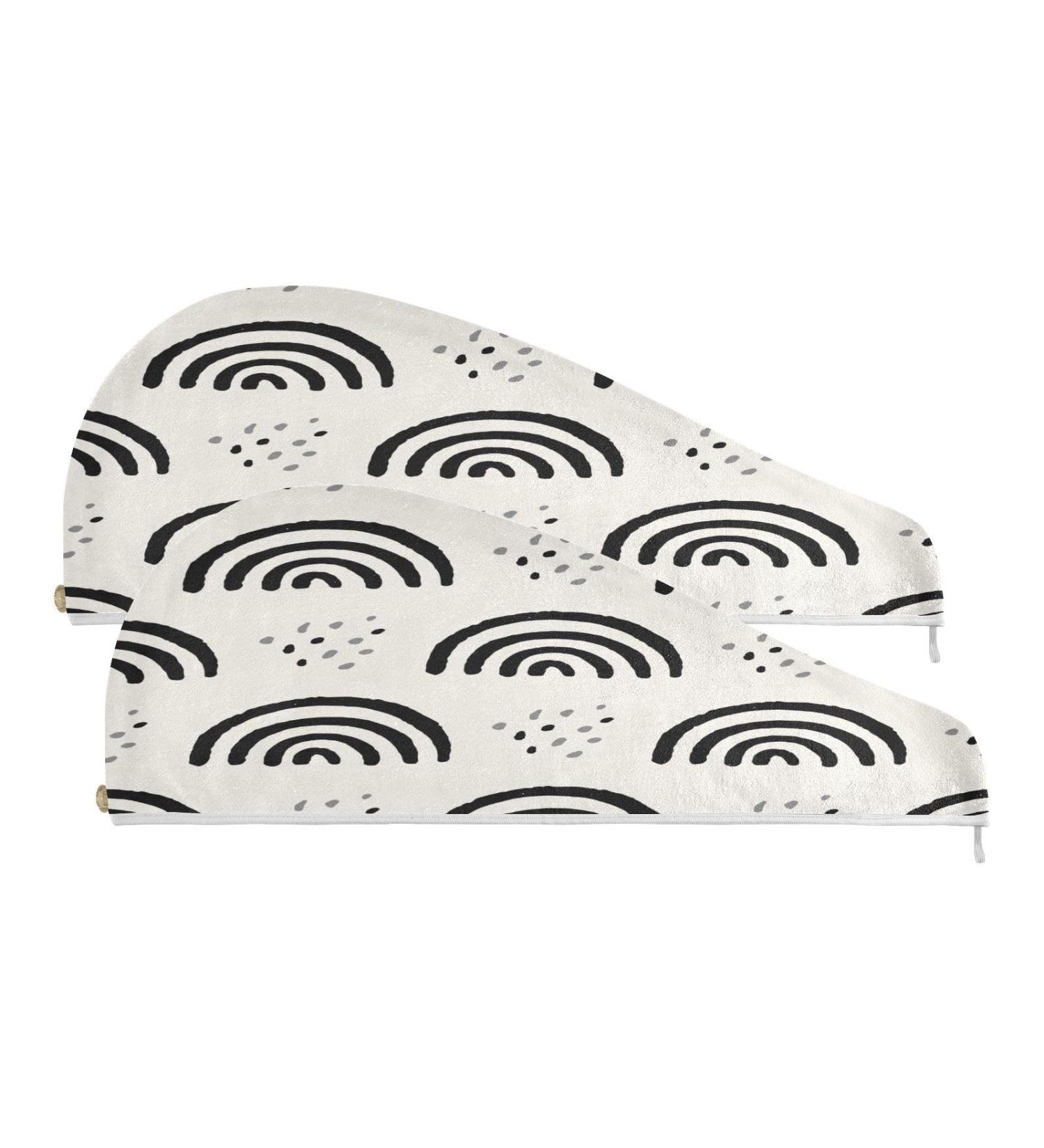 Graffiti Arch Bridge Pattern Quick Dry Hair Cap Set - 2 Super Absorbent Towels & Button Headband | Soft & Comfortable for Perfect Drying - Buy Online on GoSupps.com