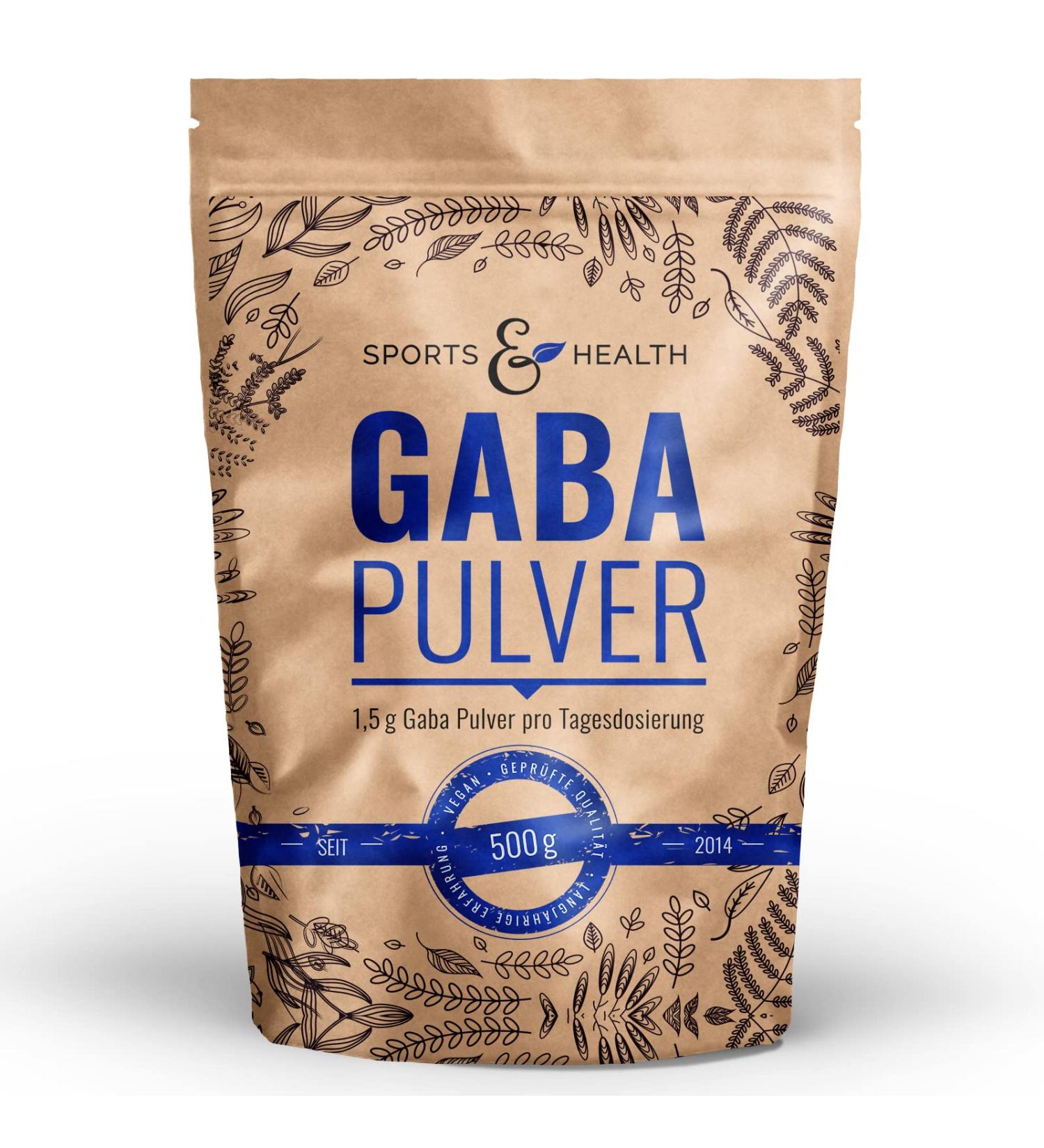 GABA Powder 500g - 100% Natural Vegan Gamma-Amino-Butyric Acid - Extra Measuring Spoon - International Shipping Available - Buy Online on GoSupps.com