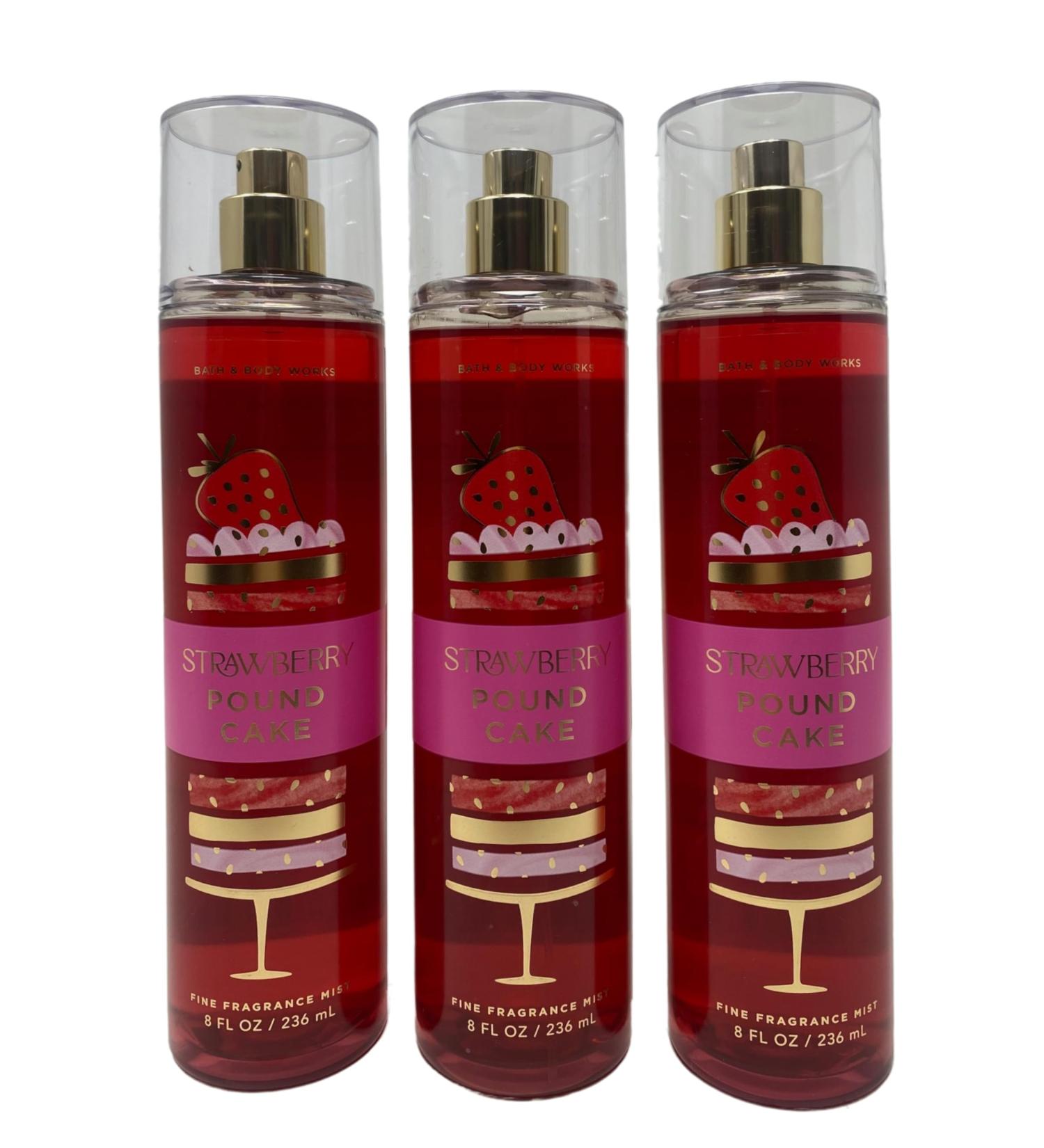 Bath & Body Works Bath And Body Works Fine Fragrance Mist (Strawberry Pound Cake 3 pack)