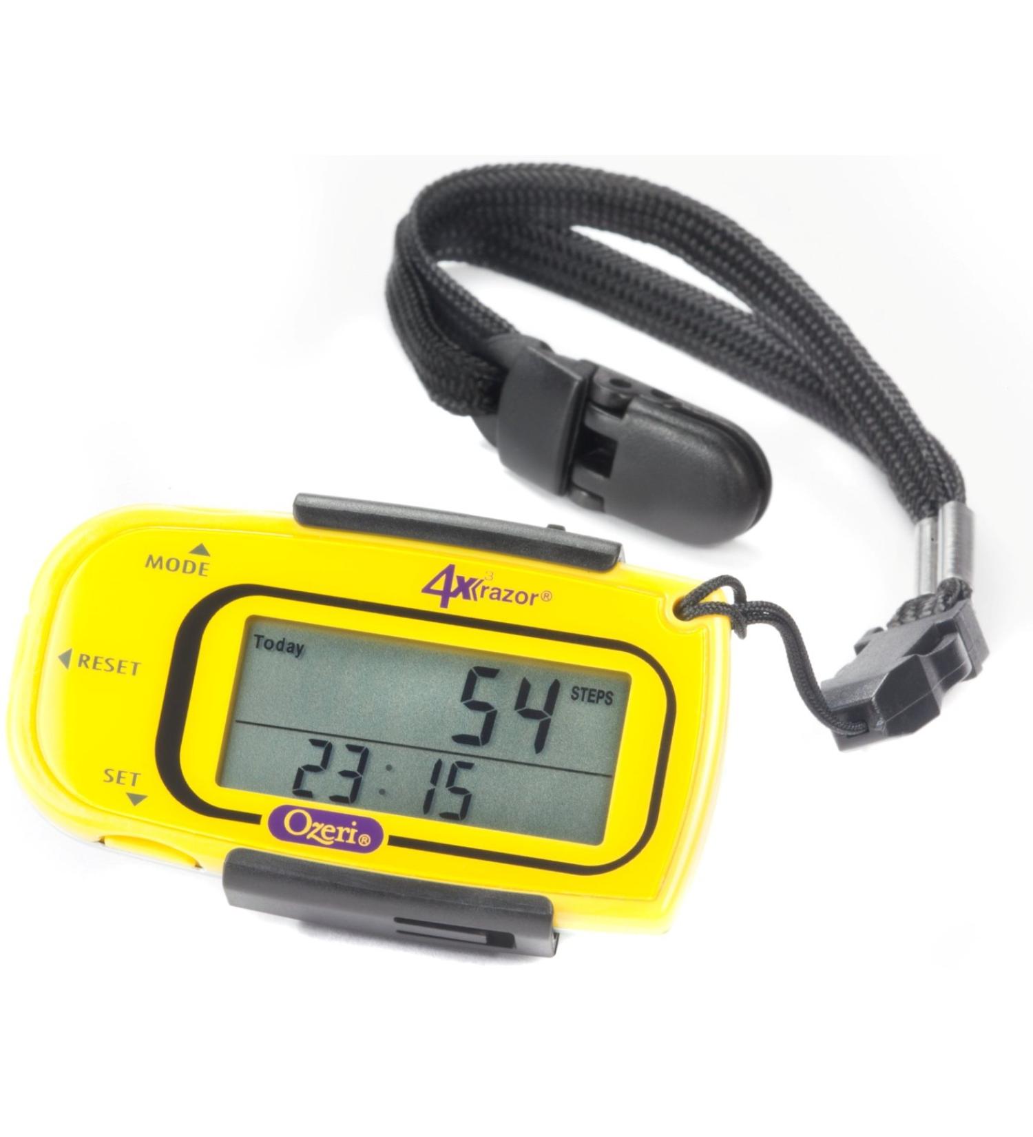 Ozeri 4x3razor Pocket 3D Pedometer and Activity Tracker with Bosch Tri-Axis Technology from Germany  Yellow - Buy Online on GoSupps.com