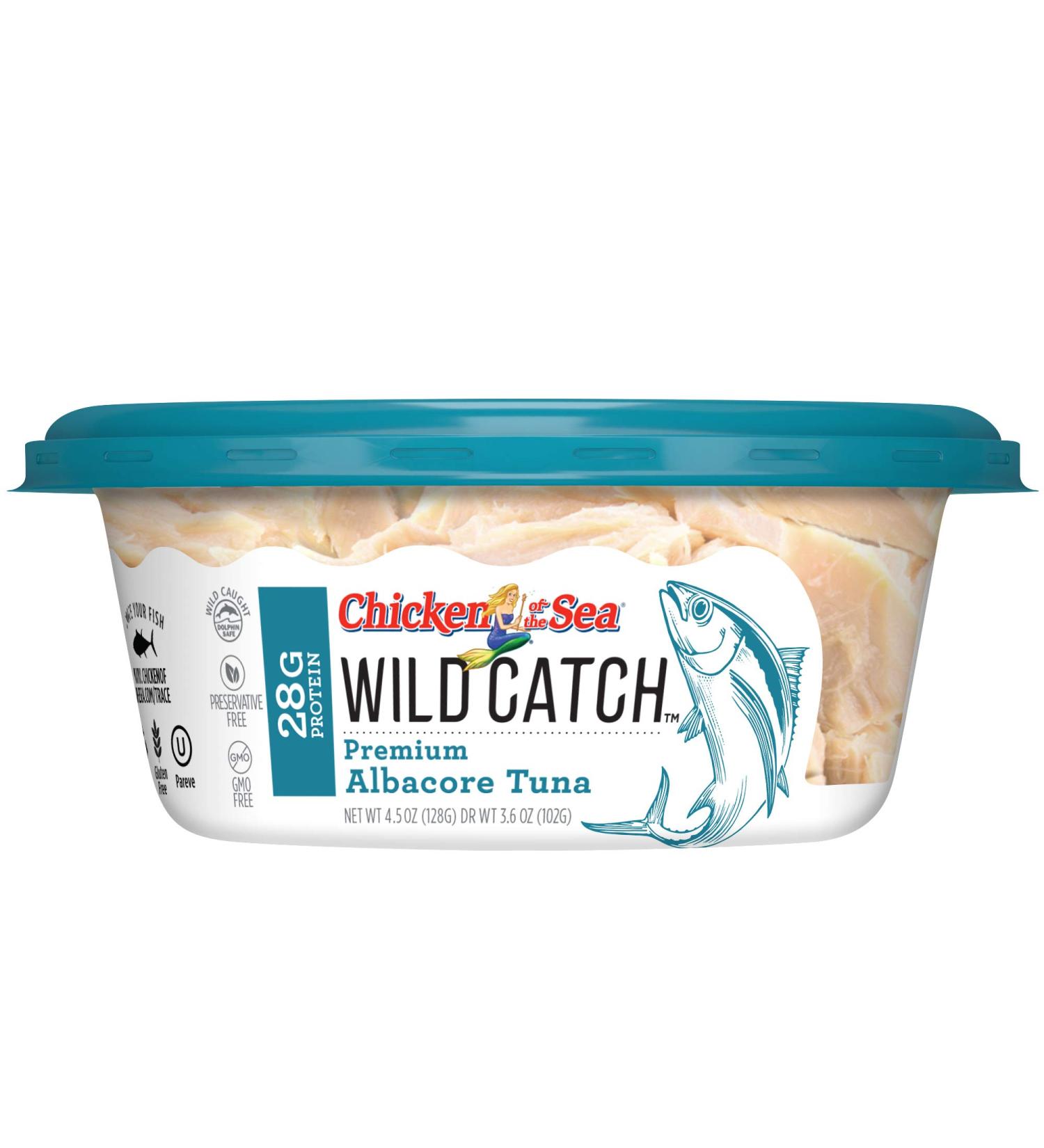 Chicken of the Sea Wild Catch Albacore 4.5 oz Cups - Pack of 8 | Premium Quality Tuna Cups - Buy Online on GoSupps.com