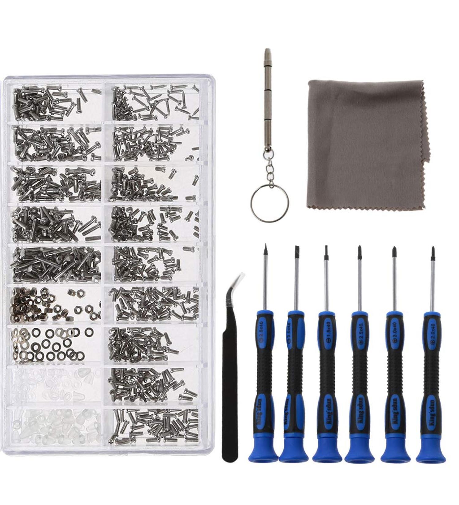 Eyeglass Repair Tool Set | Precision Screwdrivers Screws & Curved Tweezers for Easy Repairs | International Shipping - Buy Online on GoSupps.com