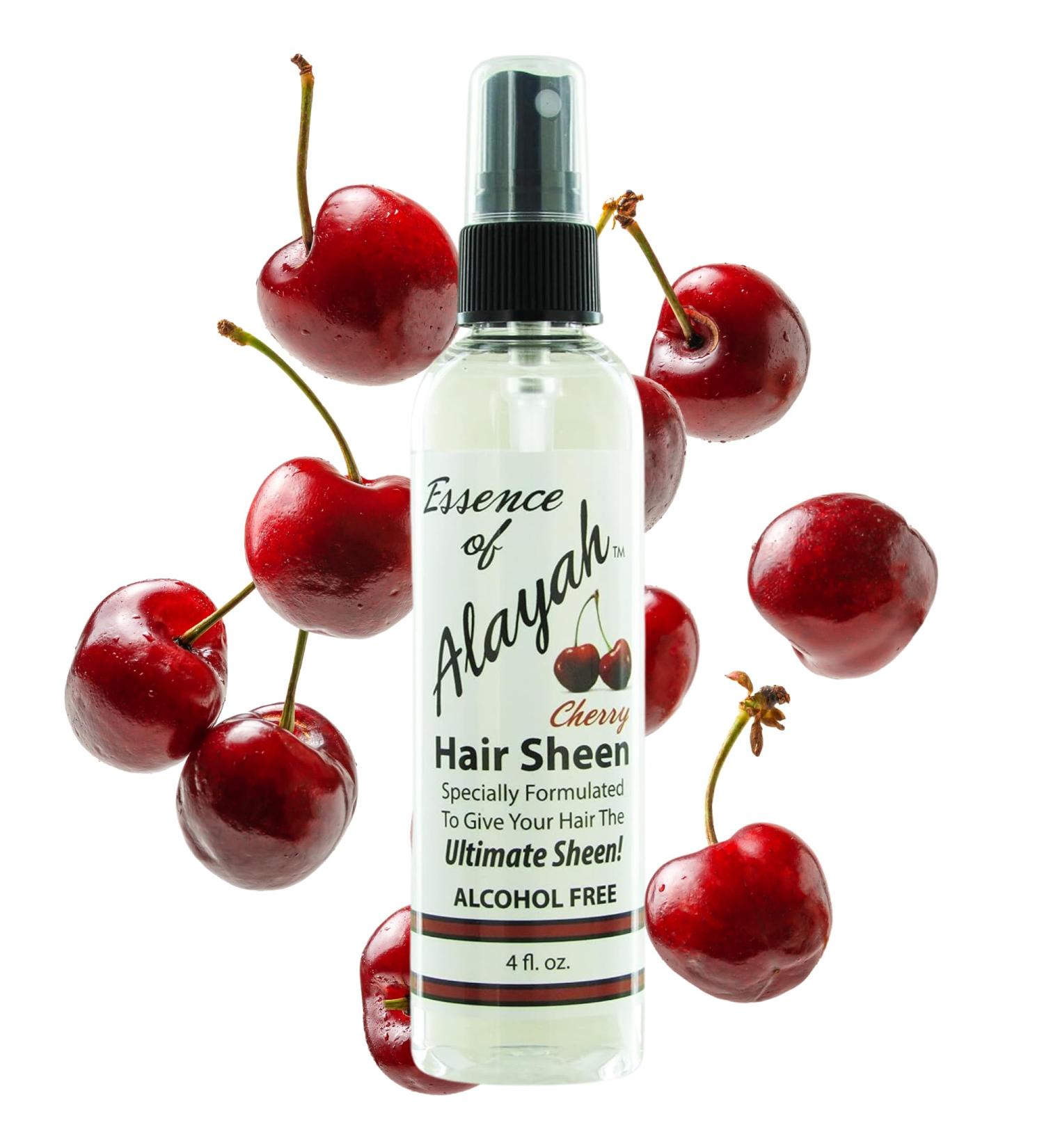 Cherry Scented Hair Sheen Spray for All Hair 4 oz | Alcohol-Free Hair Shine Spray for Natural & Chemically Treated Hair | Hydrating Hair Oil Spray for Dry Damaged Hair. - Buy Online on GoSupps.com