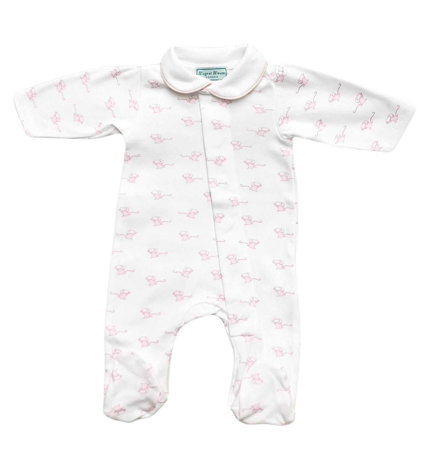 Magnet Mouse Original Cotton Onesie | 12 Months | Pale Pink | Magnetic Fastenings - Buy Online on GoSupps.com