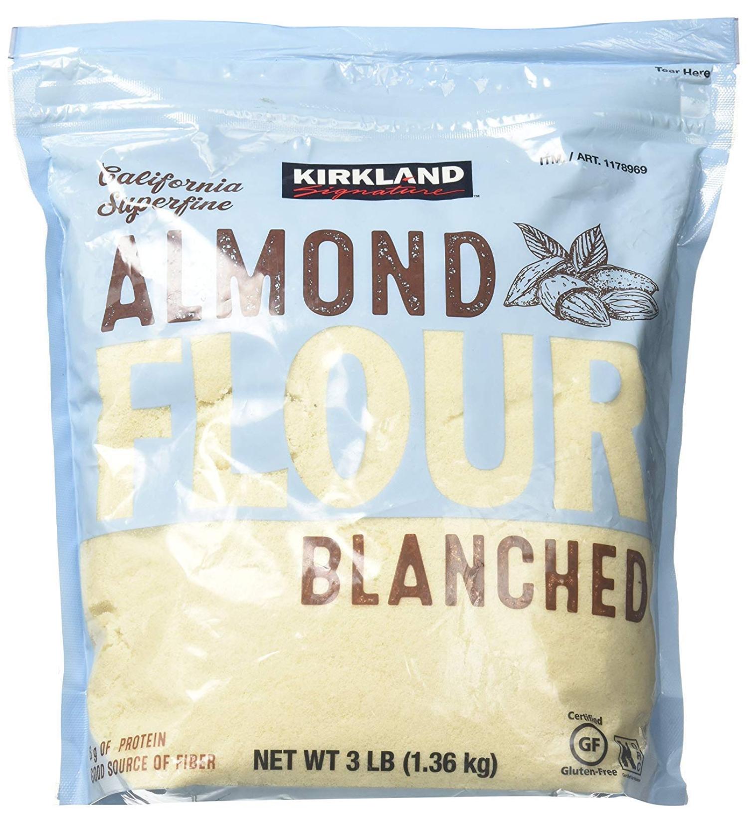 Kirkland Signature Almond Flour Blanched Superfine - 3 lbs (1.36 kg) Pack of 1 - California Grown - Buy Online on GoSupps.com