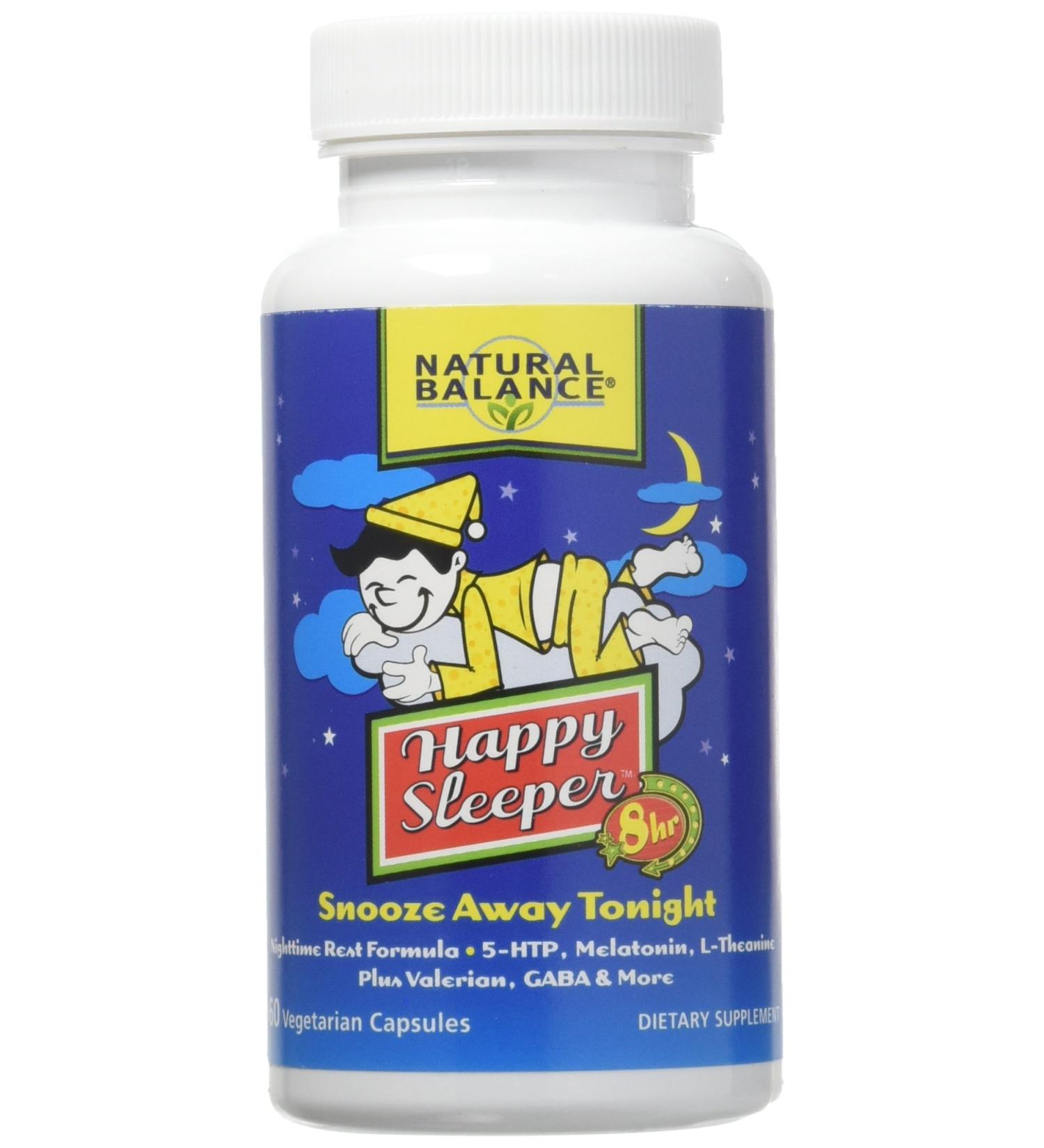 Happy Sleeper 8-Hour Formula - Natural Balance 60 VCaps for Restful Sleep | Fast International Shipping - Buy Online on GoSupps.com