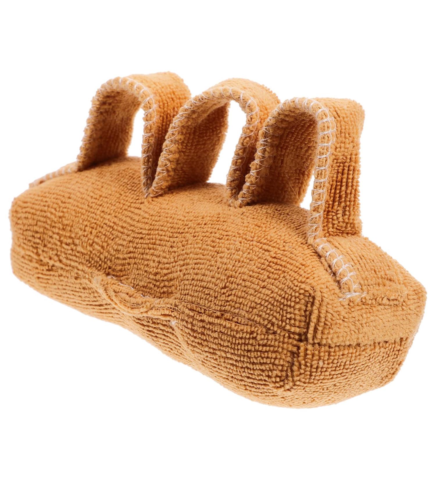 FRCOLOR Palm Finger Splitter & Thumb Protector - Anti Ulcer Hand Cushion & Finger Exerciser - Light Brown 14x5x5cm for Elderly - Buy Online on GoSupps.com