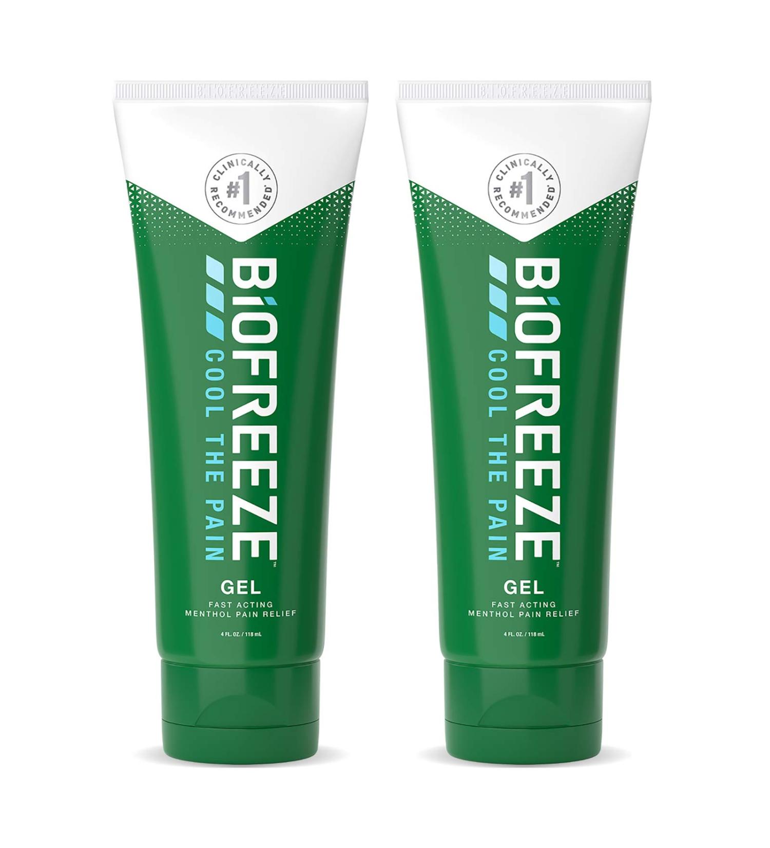 Biofreeze Pain Relief Gel 4 oz. Tube (Pack of 2) - Fast Relief for Aches and Pains - Buy Online on GoSupps.com