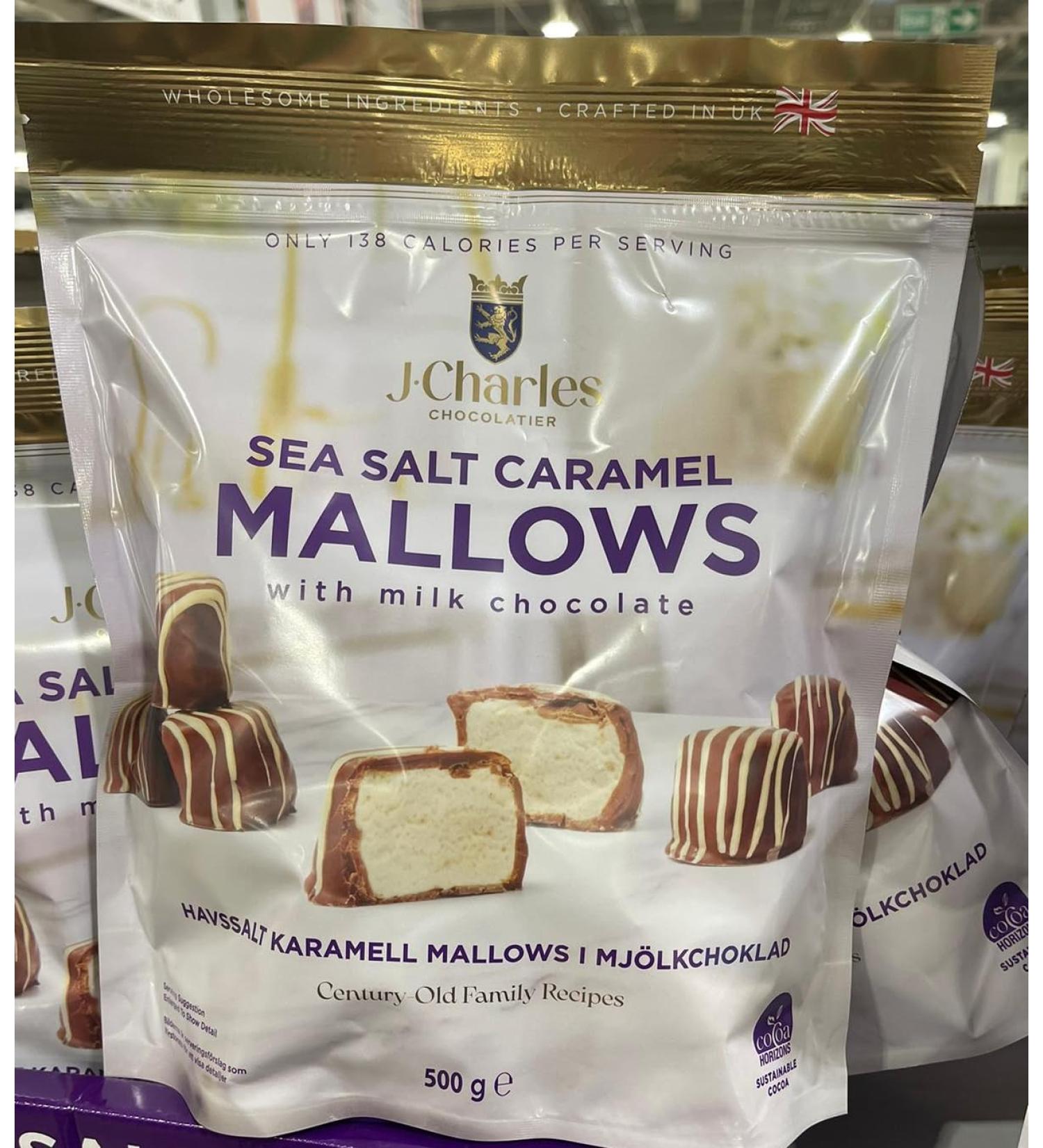 j.charles sea salt caramels mallows with white chocolate 500g - Buy Online on GoSupps.com
