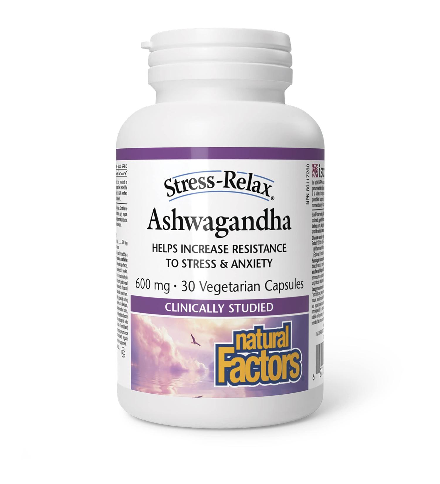 Ashwagandha 600mg Stress Relax 30Vcaps - Buy Online on GoSupps.com