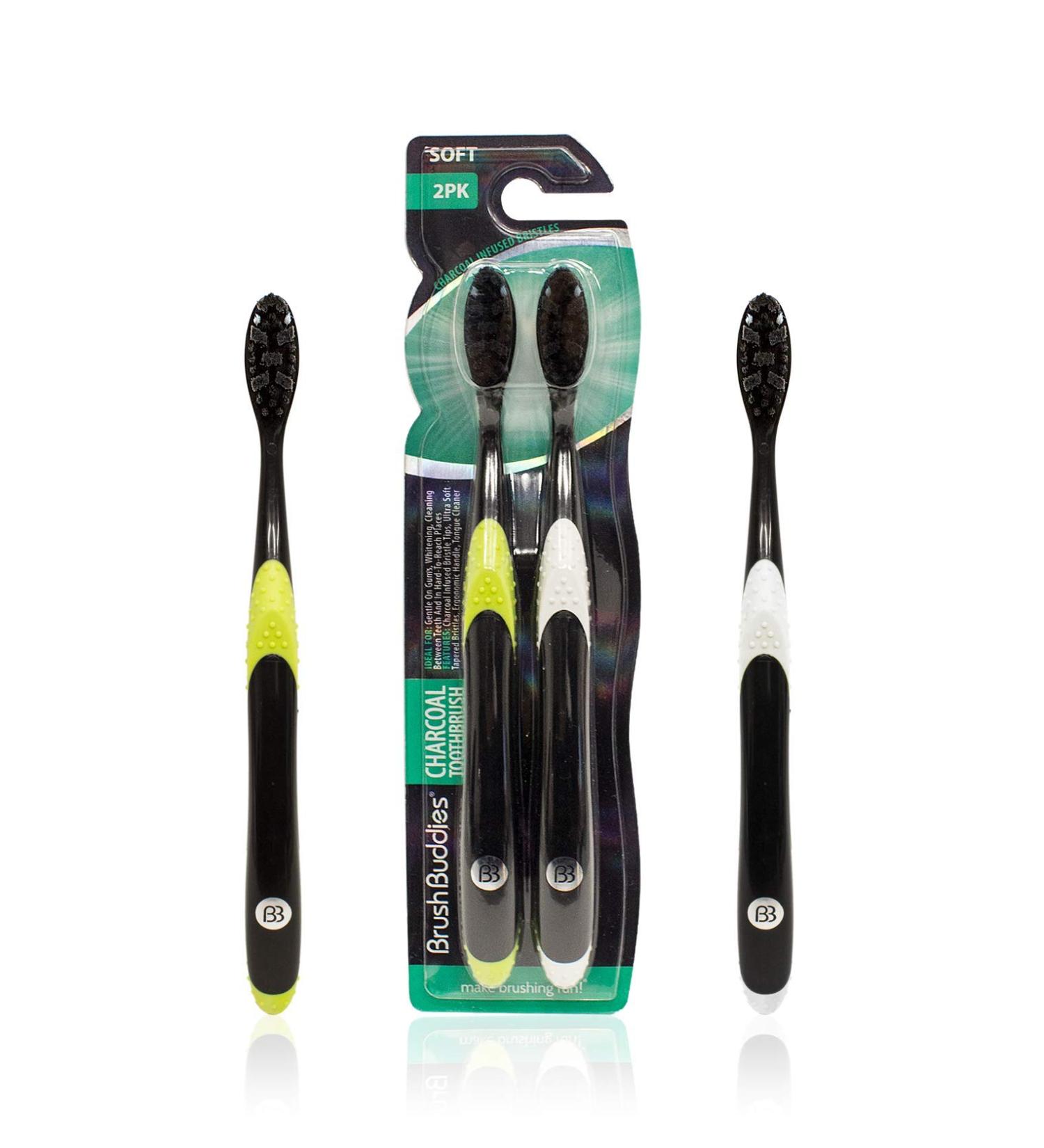 Brush Buddies Charcoal Toothbrush 2 pack 0.06 Pound