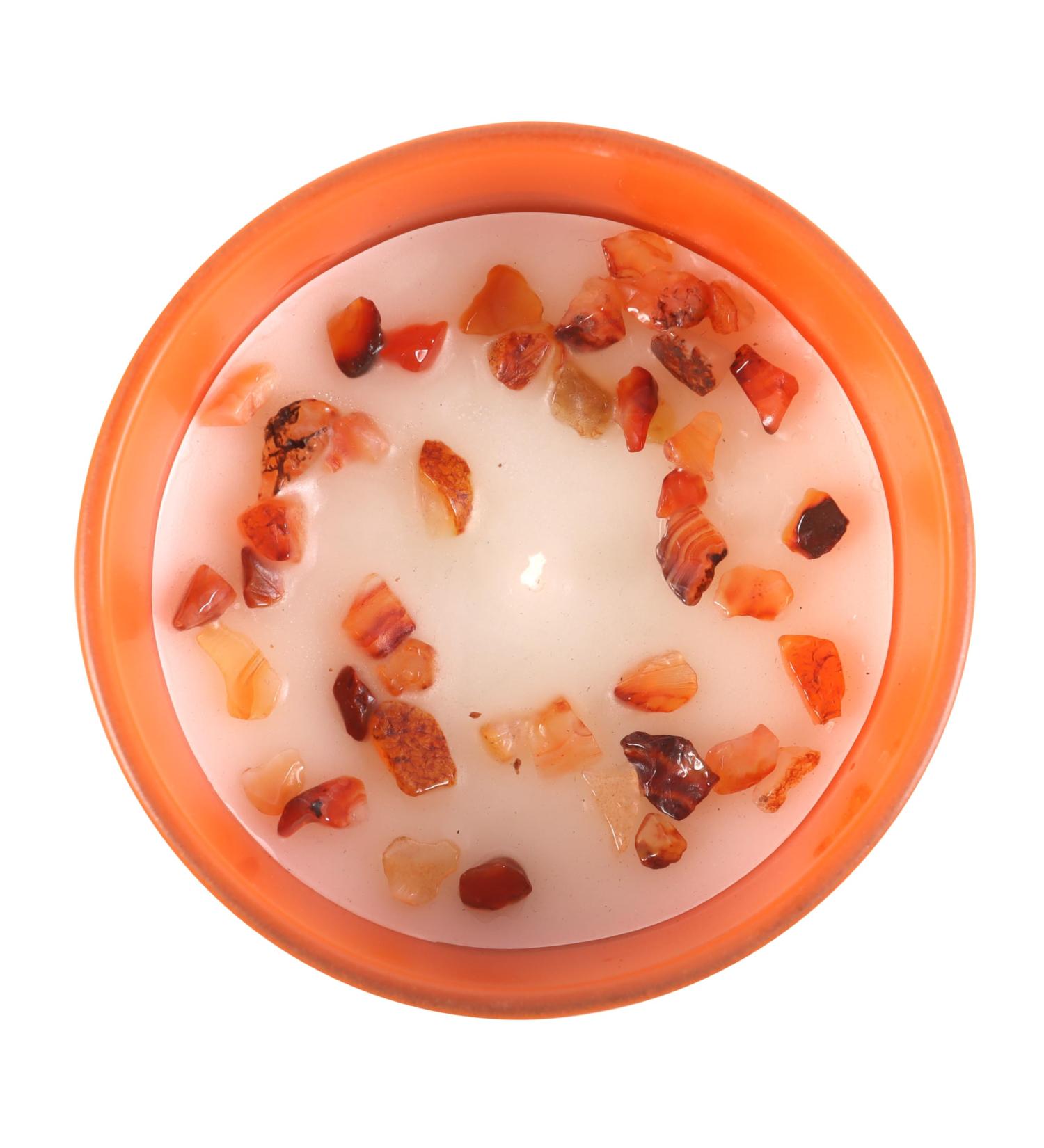 Capricorn Zodiac Candle with Tiger's Eye Crystal | Sandalwood & Jasmine Scent | Perfect Horoscope Gift - Buy Online on GoSupps.com