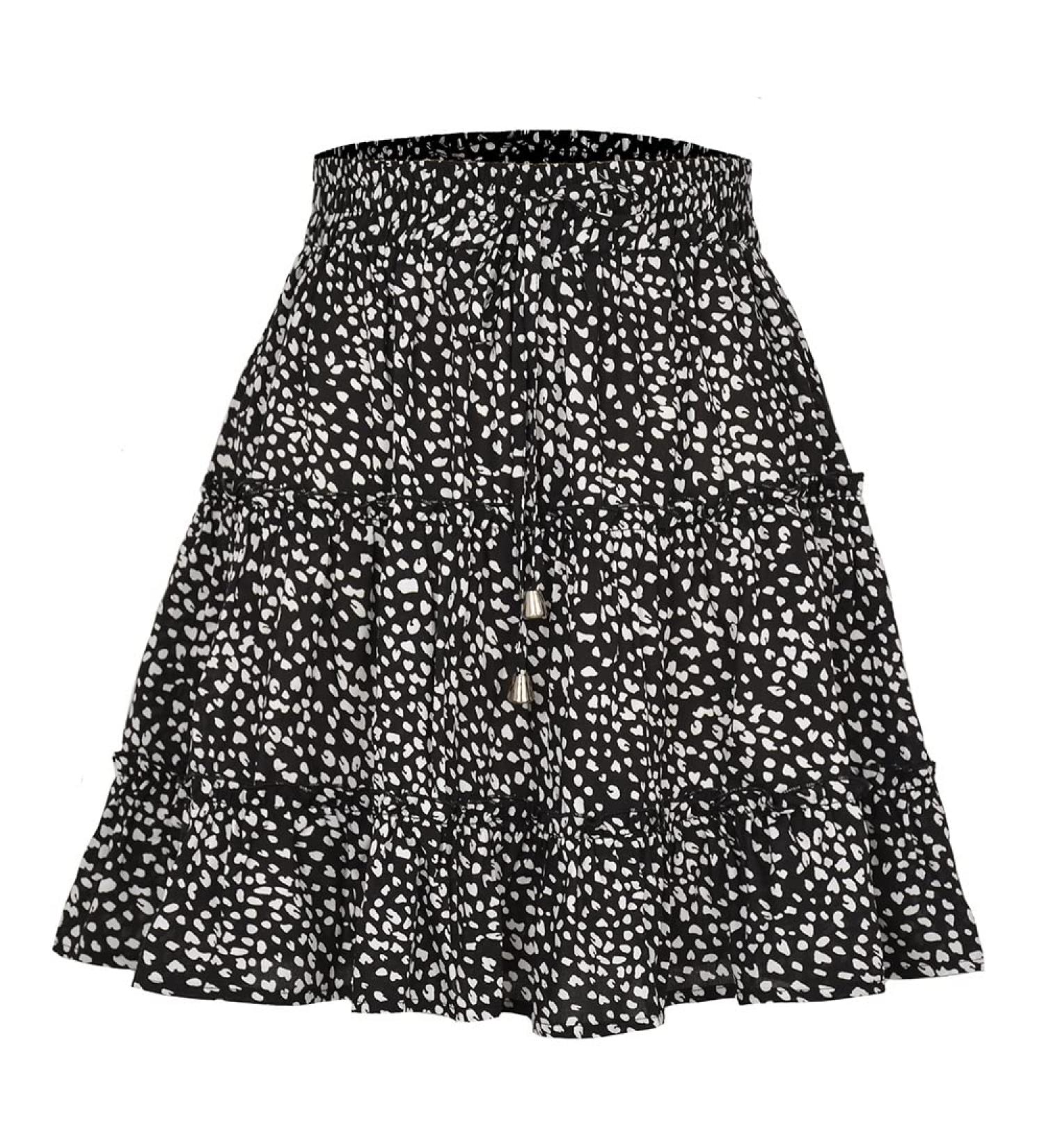 LAEMILIA Womens Floral Print Pleated Mini Skater Skirt - Black - Buy Online on GoSupps.com