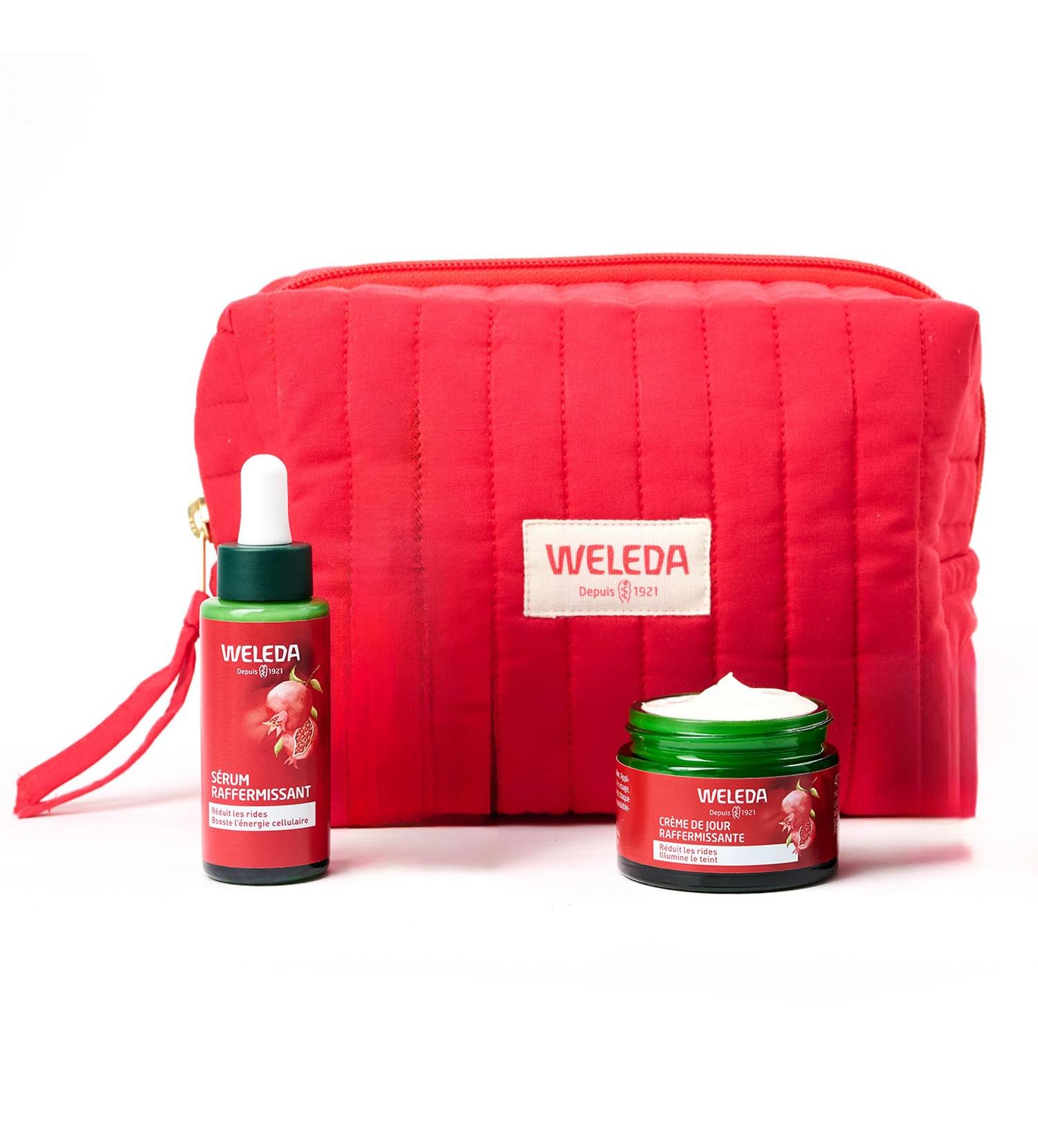 WELEDA - MACA POMEGRANATE FACE KIT - Day Cream + Firming Serum - Firming anti-aging treatment for women aged 40 and over - Reduces wrinkles and firms - NATRUE* - Vegan*** - 40+30 ml - Buy Online on GoSupps.com