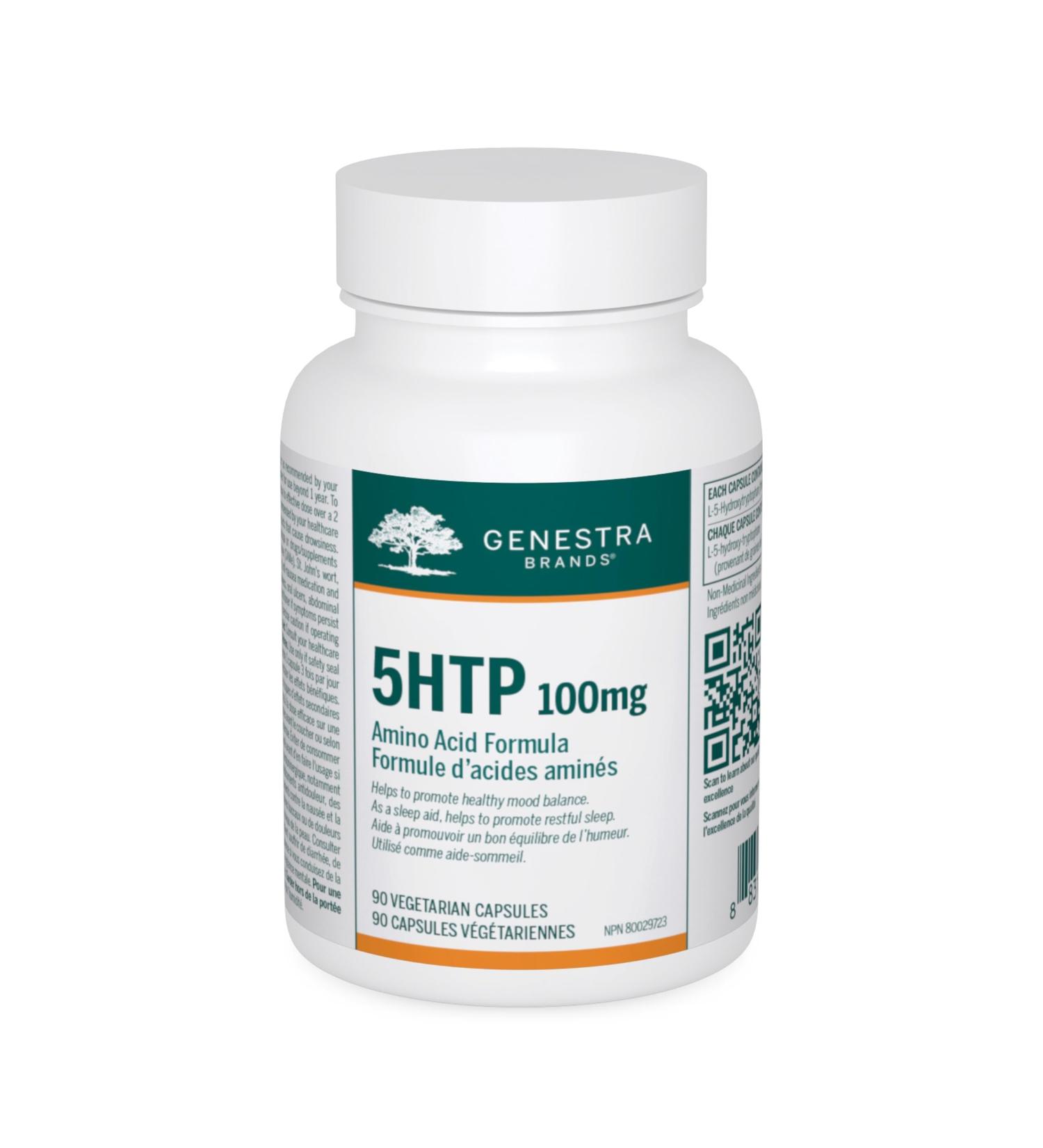 Genestra Brands 5HTP 100 mg - Sleep Support & Mental Balance - 90 Capsules | Best eCommerce for International Shipping - Buy Online on GoSupps.com