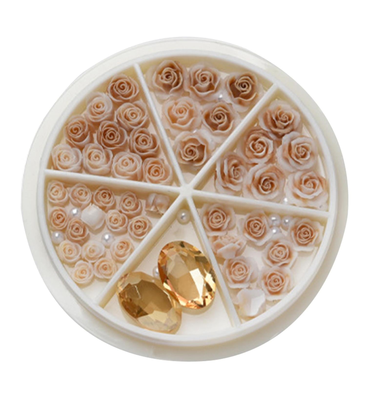 Rose Flowers Nail Round Pearls Nail Art 3D Flowers Nail Rhinestones Charm Nail Art Decor for Acrylic Nails Rose Flowers Nail Round Pearls Nail Art Nail Art Decorations - Buy Online on GoSupps.com