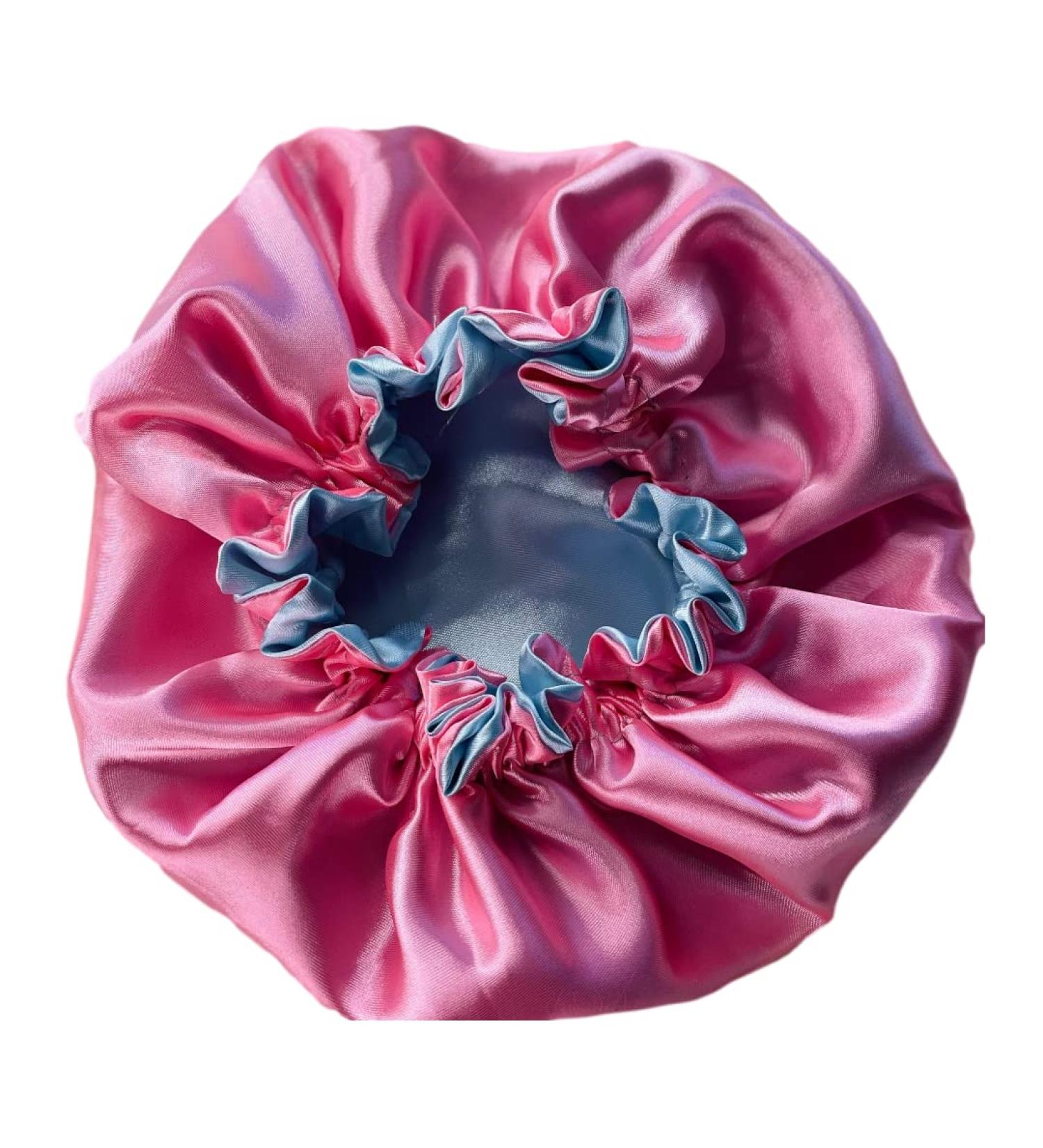 Royal Sensations Reversible Satin Hair Bonnet - Pink/Lt. Blue - Buy Online on GoSupps.com