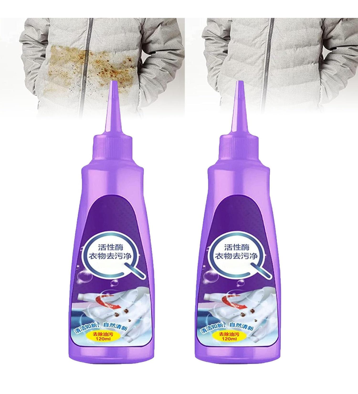 Laundry Stain Quik Sure Advanced Active Enzyme Laundry Stain Remover - Stubborn Stains Cleaner Clothes Oil Stain Remover White Shirt Guardian - 2024 Fast Formula (B-2Pcs) - Buy Online on GoSupps.com