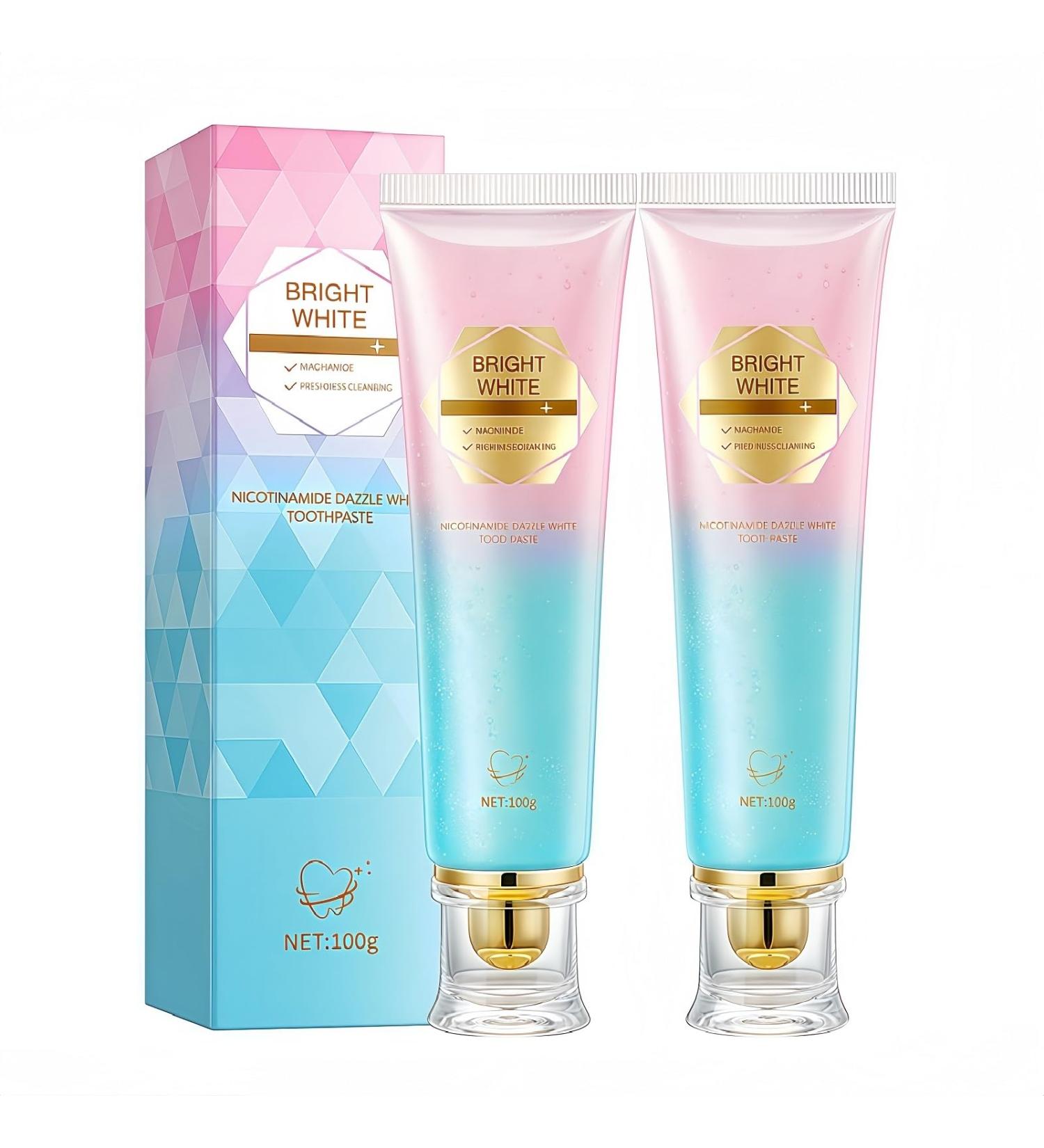 2 Pcs Radiant Niacinamide Whitening Toothpaste Upgraded Effectively Whitens Teeth Deep Cleaning Freshen Breath.  - Buy Online on GoSupps.com