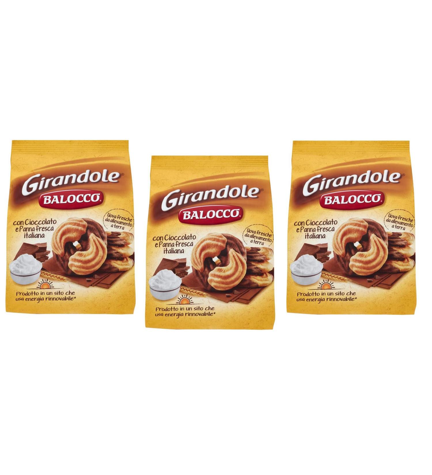  Balocco Balocco Girandole Biscotti with Chocolate and Fresh Italian Cream 350g (Set of 3) - Buy Online on GoSupps.com