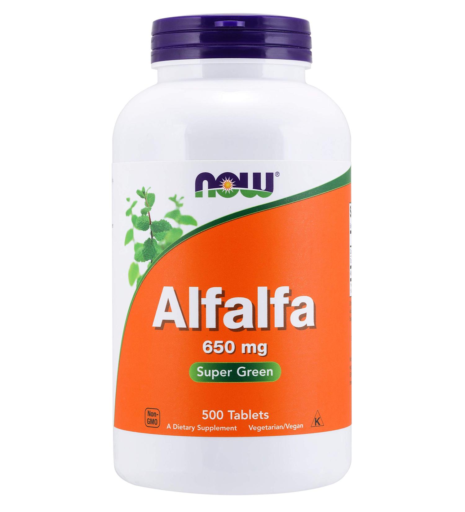 Now Foods Alfalfa 650 mg - 500 Tabs 3 Pack