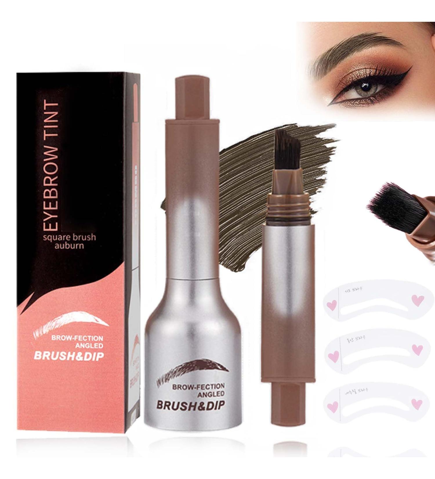 Liquid Eyebrow Brush Brow-Fection Angled Brush & Dip Brow Pencil with Hair like Strokes Beginner Long Lasting Waterproof Brow Pen Quick Drying Wild Eyebrow Pencil Smudge-proof (AUBURN) - Buy Online on GoSupps.com