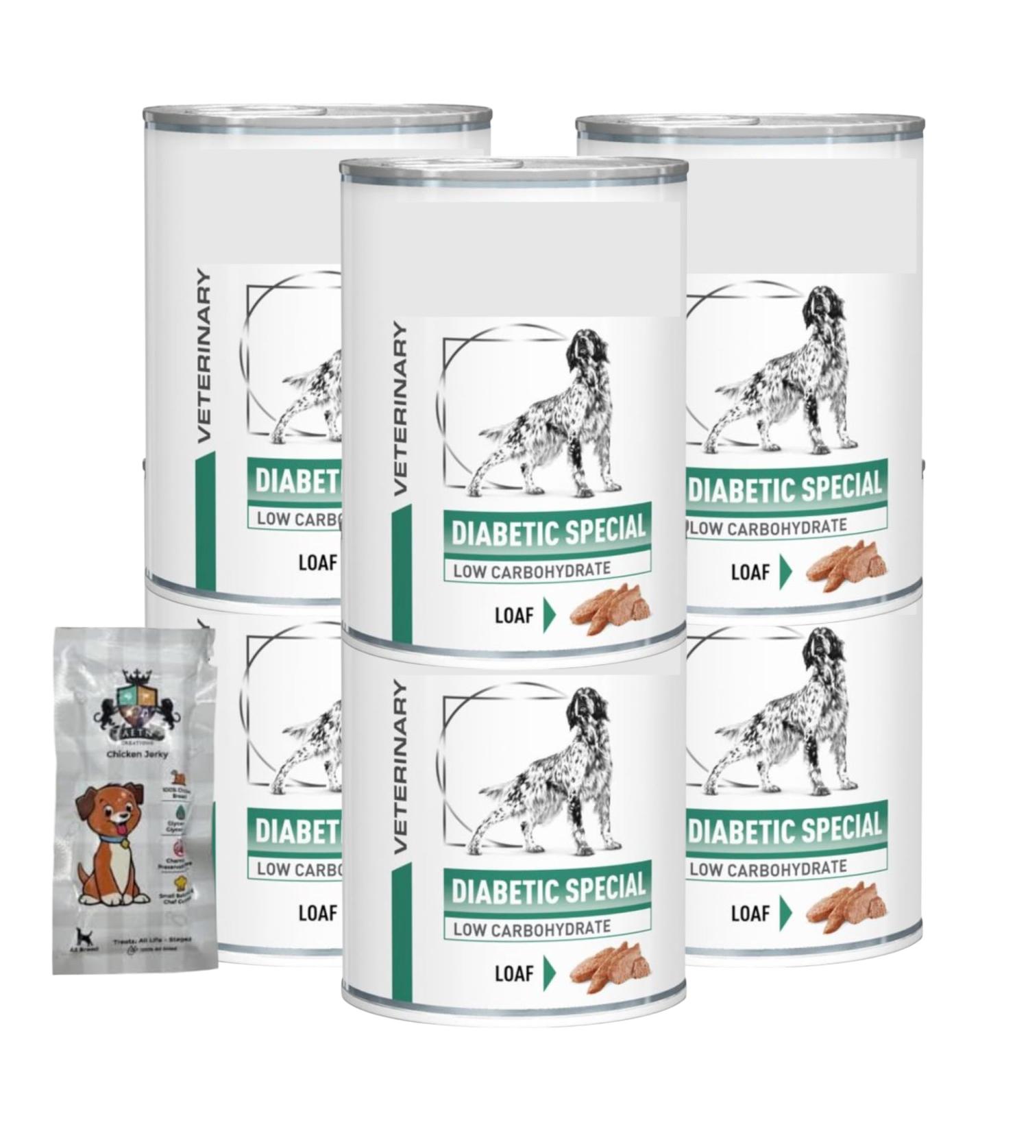 AETN Creations Diabetic Dog Food Bundle 6 x 410g Tins Wet Food Plus AETN Jerky Treats for Diabetic Dogs - Buy Online on GoSupps.com
